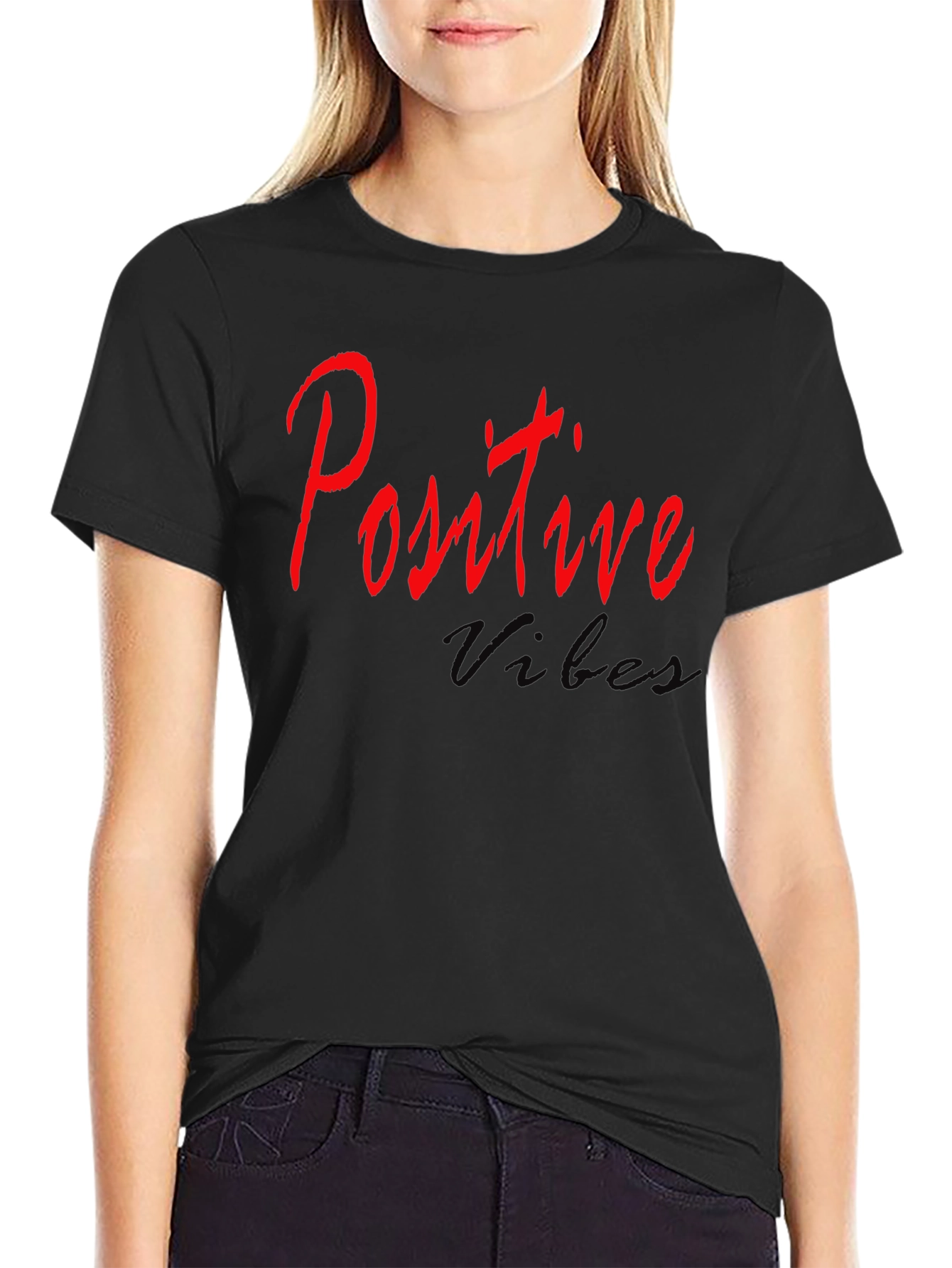 Positive Vibes Black T-Shirt