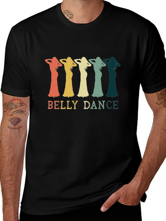 Retro Belly Dance T-Shirt - Black
