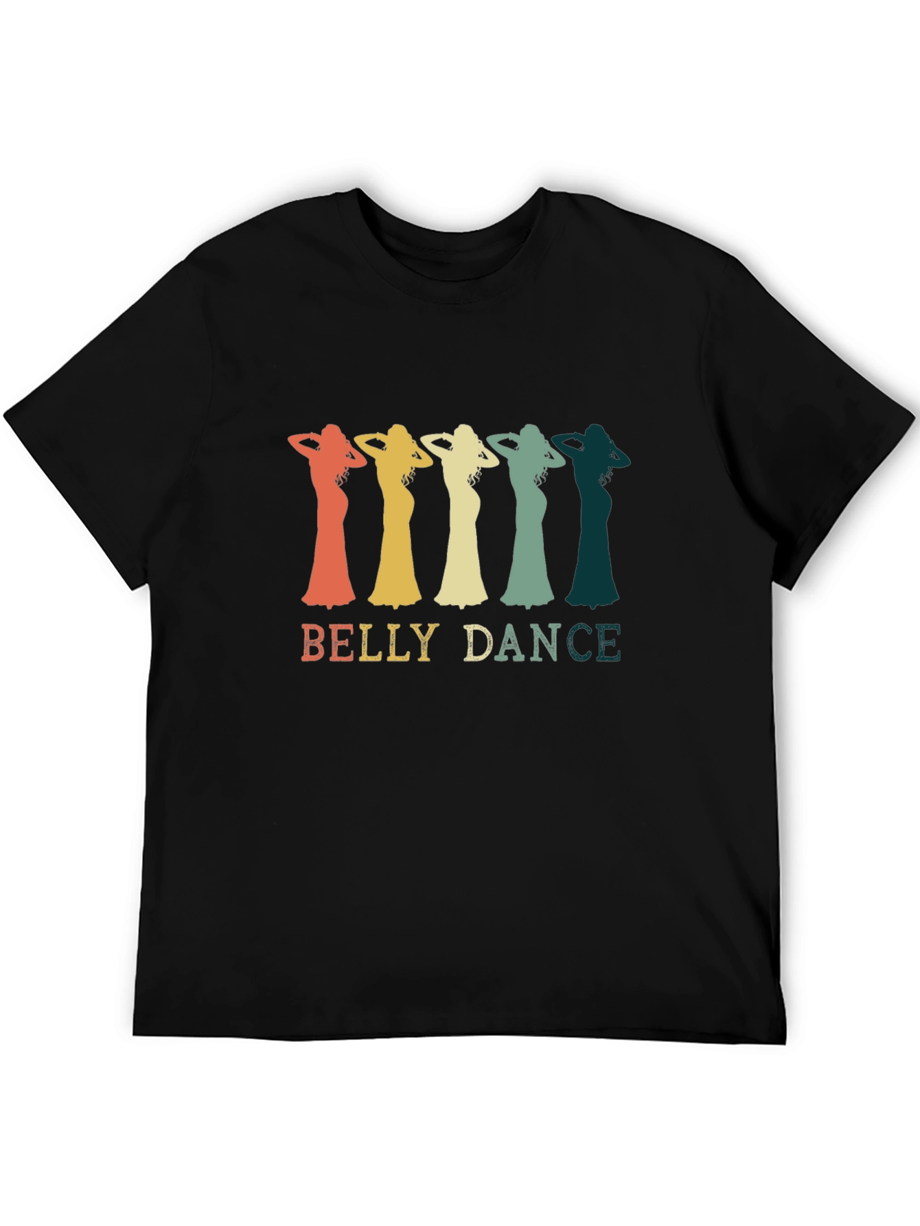 Retro Belly Dance T-Shirt - Black