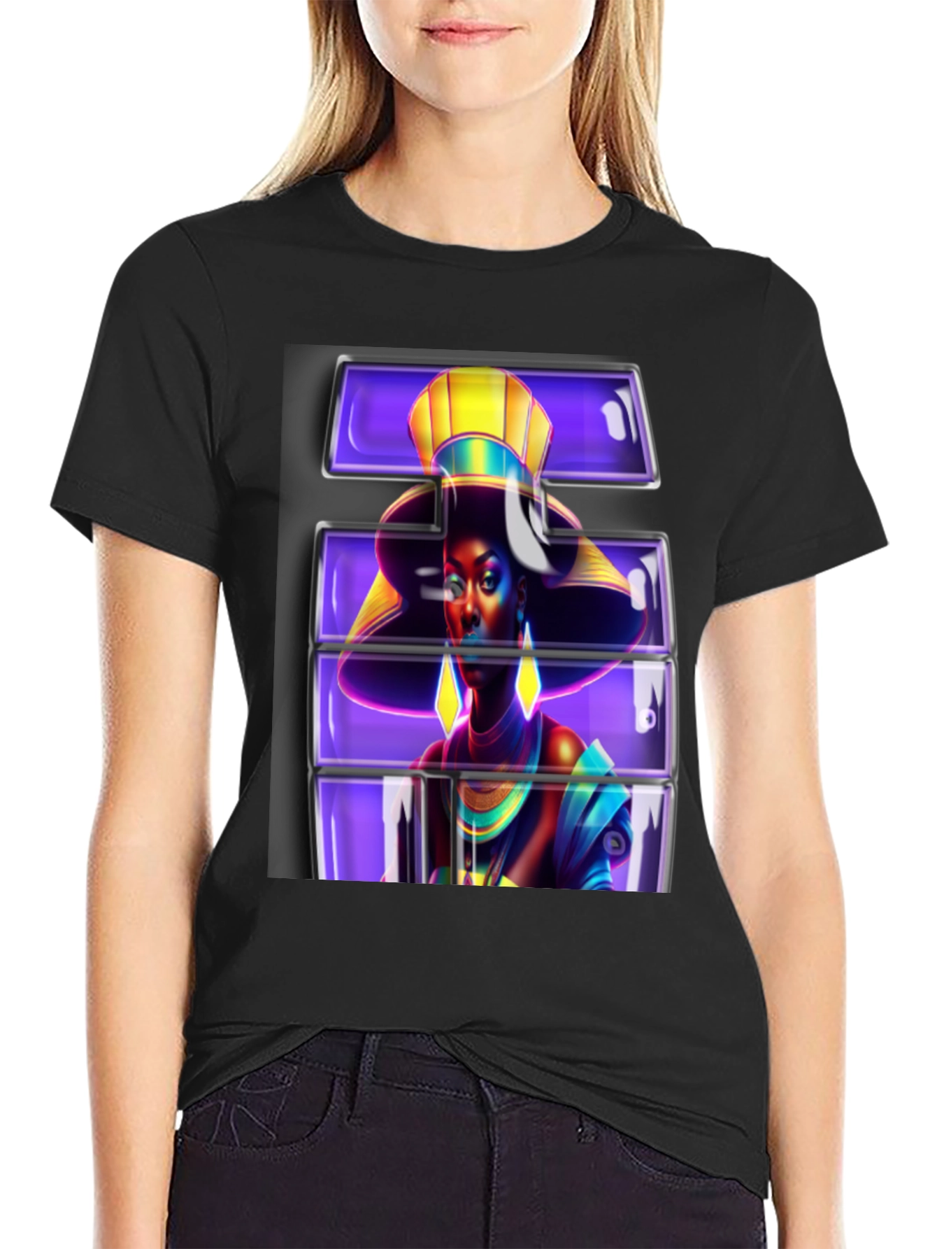 Graphic Tee - Egyptian Queen in 3D
