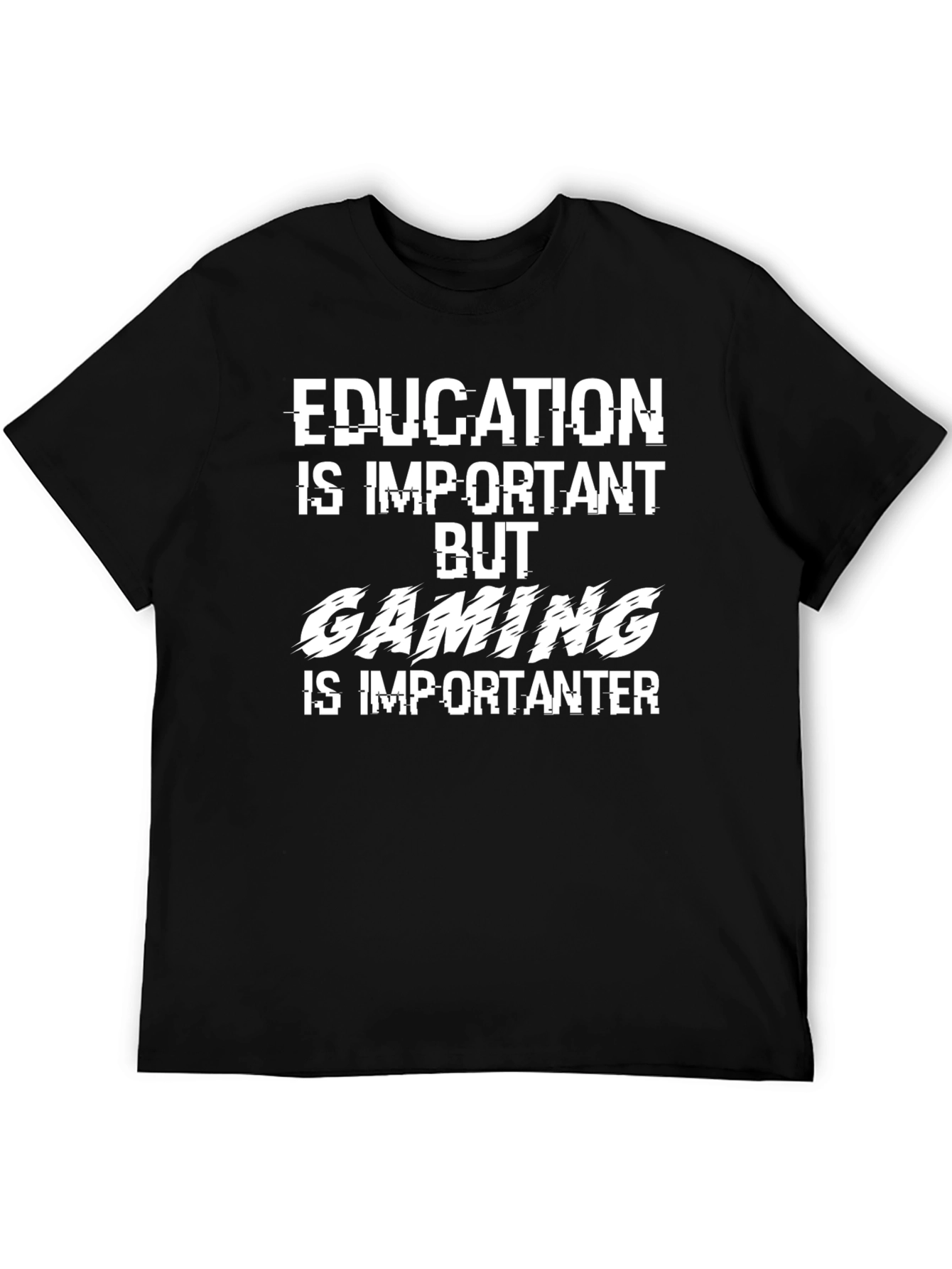 Funny Gamer T-Shirt - Education vs. Gaming