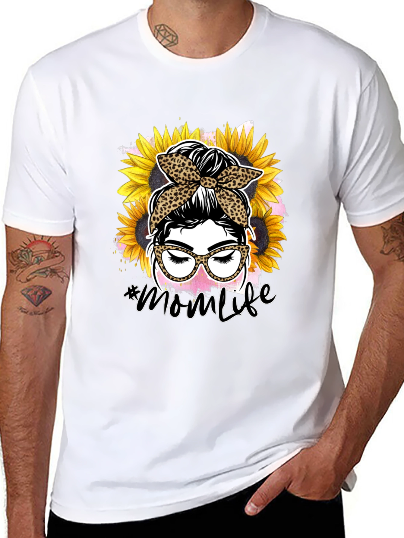 Mom Life Sunflower Graphic T-Shirt