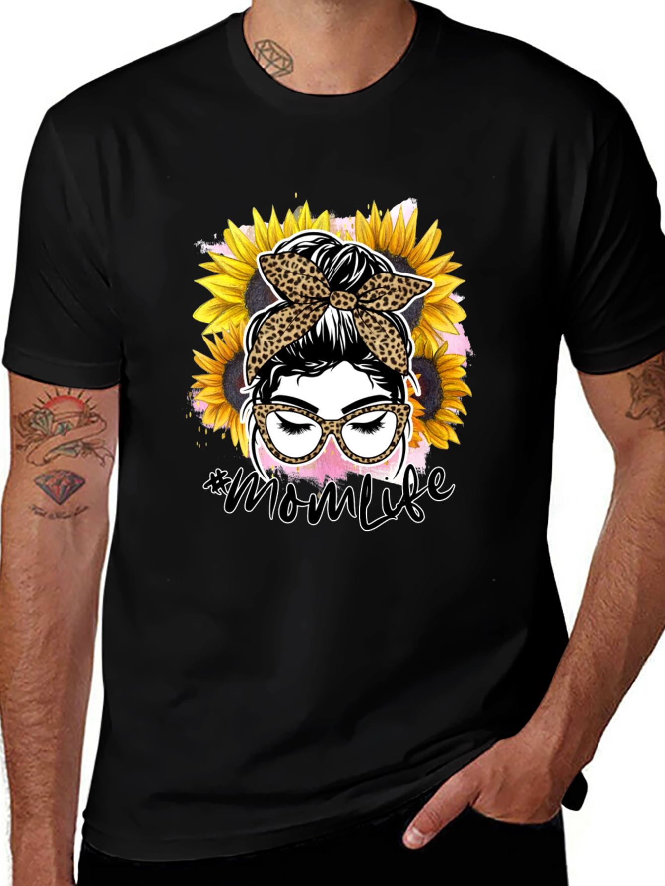 Mom Life Sunflower Graphic T-Shirt
