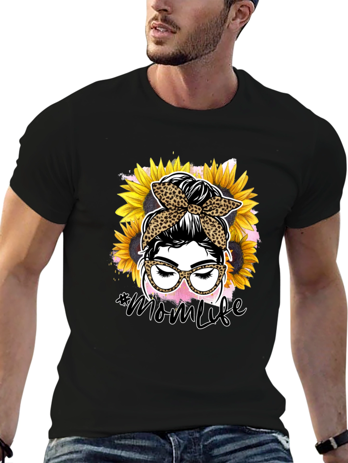 Mom Life Sunflower Graphic T-Shirt