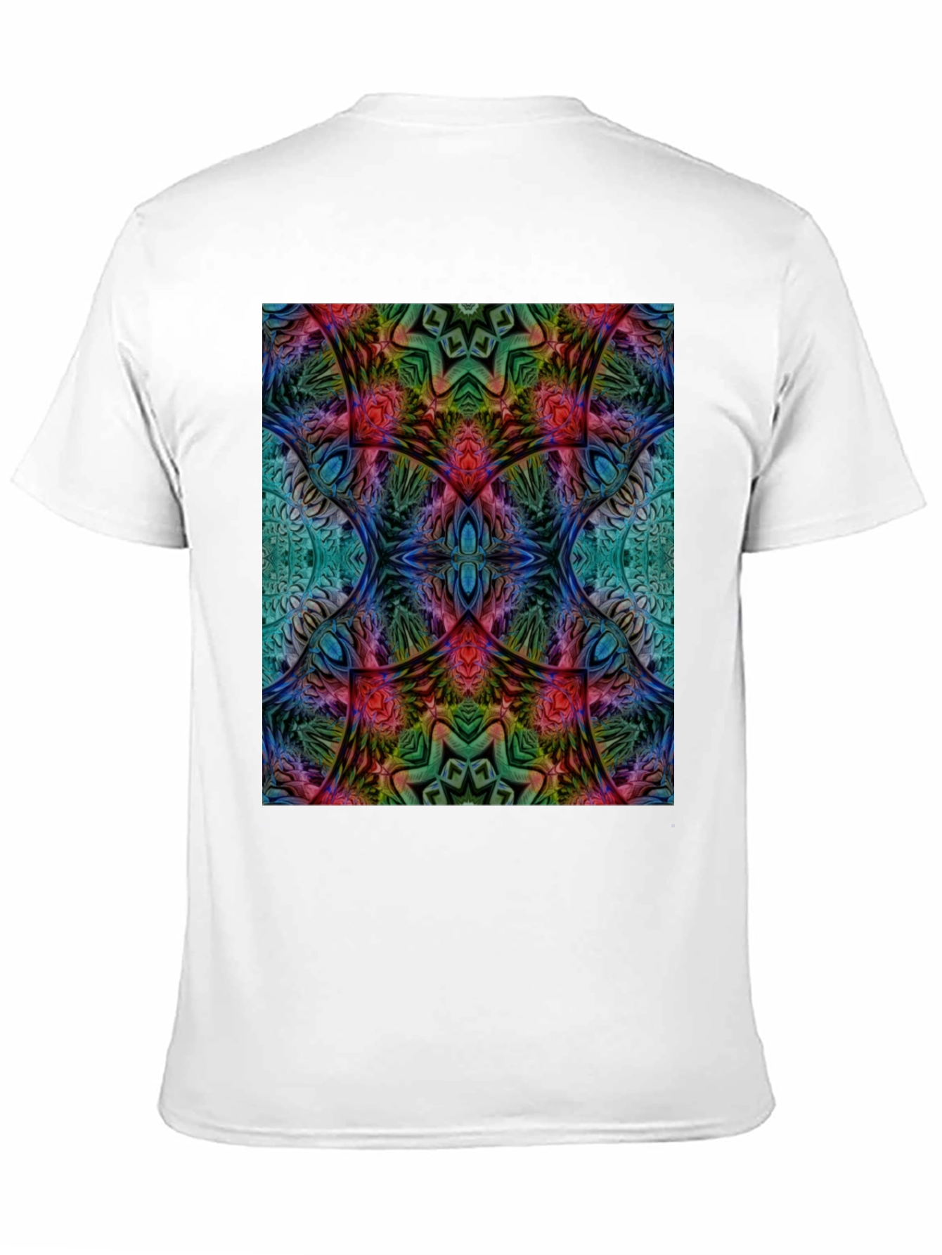 Psychedelic Fractal Graphic Tee - Black