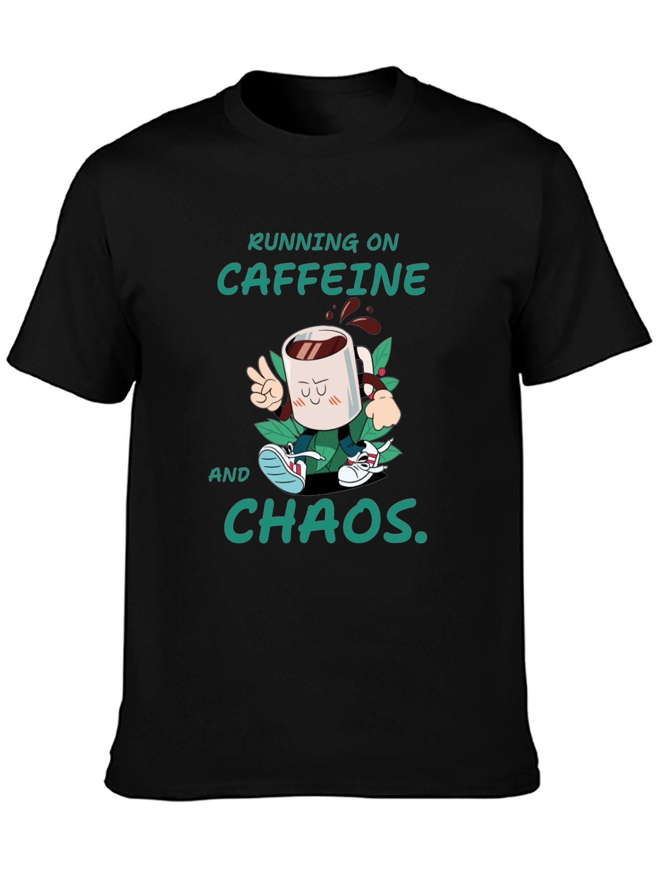 Caffeine & Chaos T-Shirt - Funny Graphic Tee