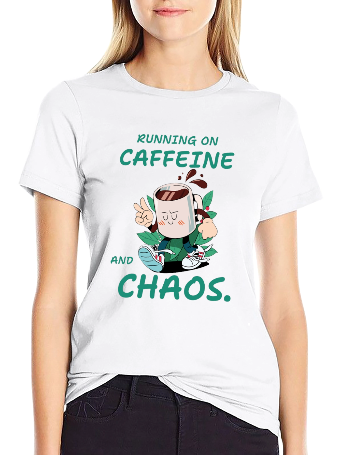 Caffeine & Chaos T-Shirt - Funny Graphic Tee