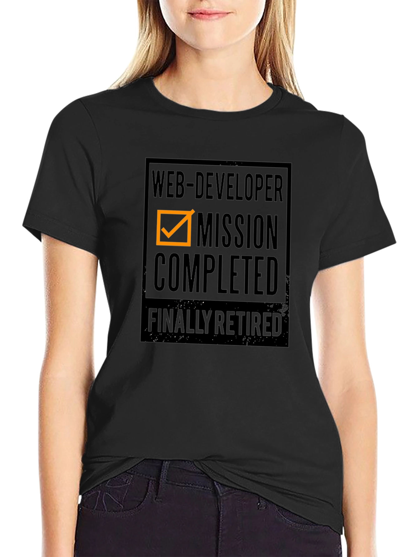 Web Developer Retirement T-Shirt - Mission Completed