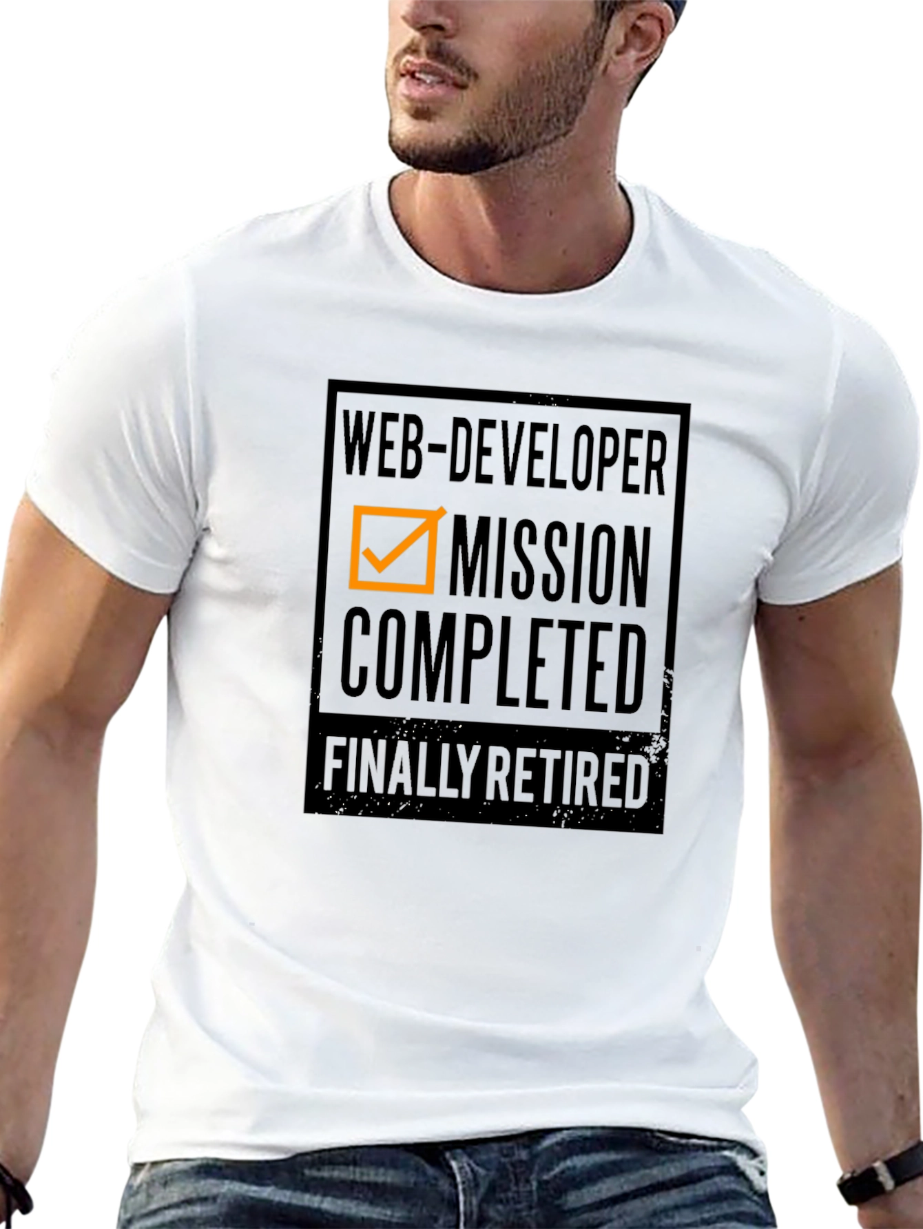 Web Developer Retirement T-Shirt - Mission Completed