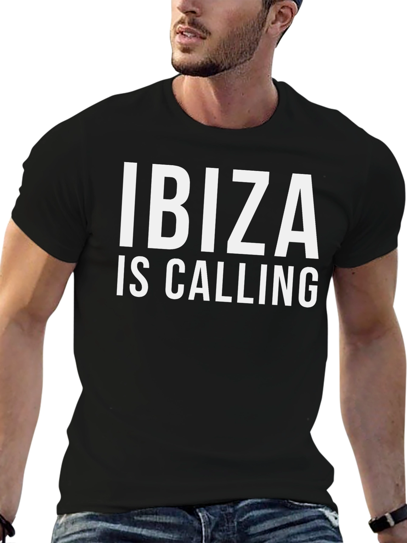 Ibiza Is Calling Black T-Shirt