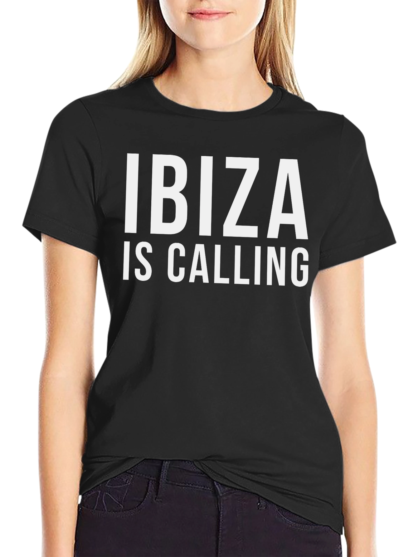 Ibiza Is Calling Black T-Shirt