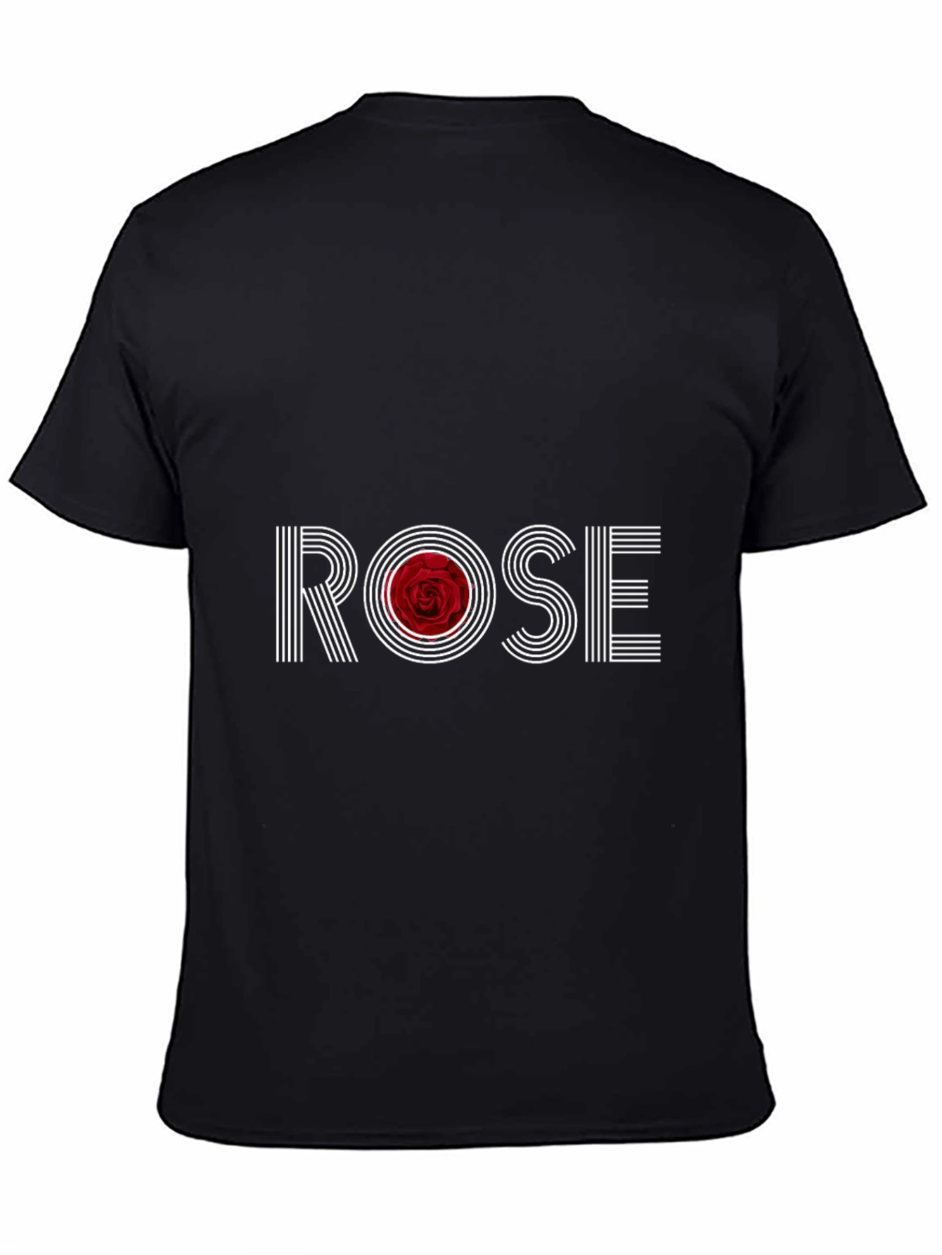 ROSE Graphic Tee - Black Cotton T-Shirt