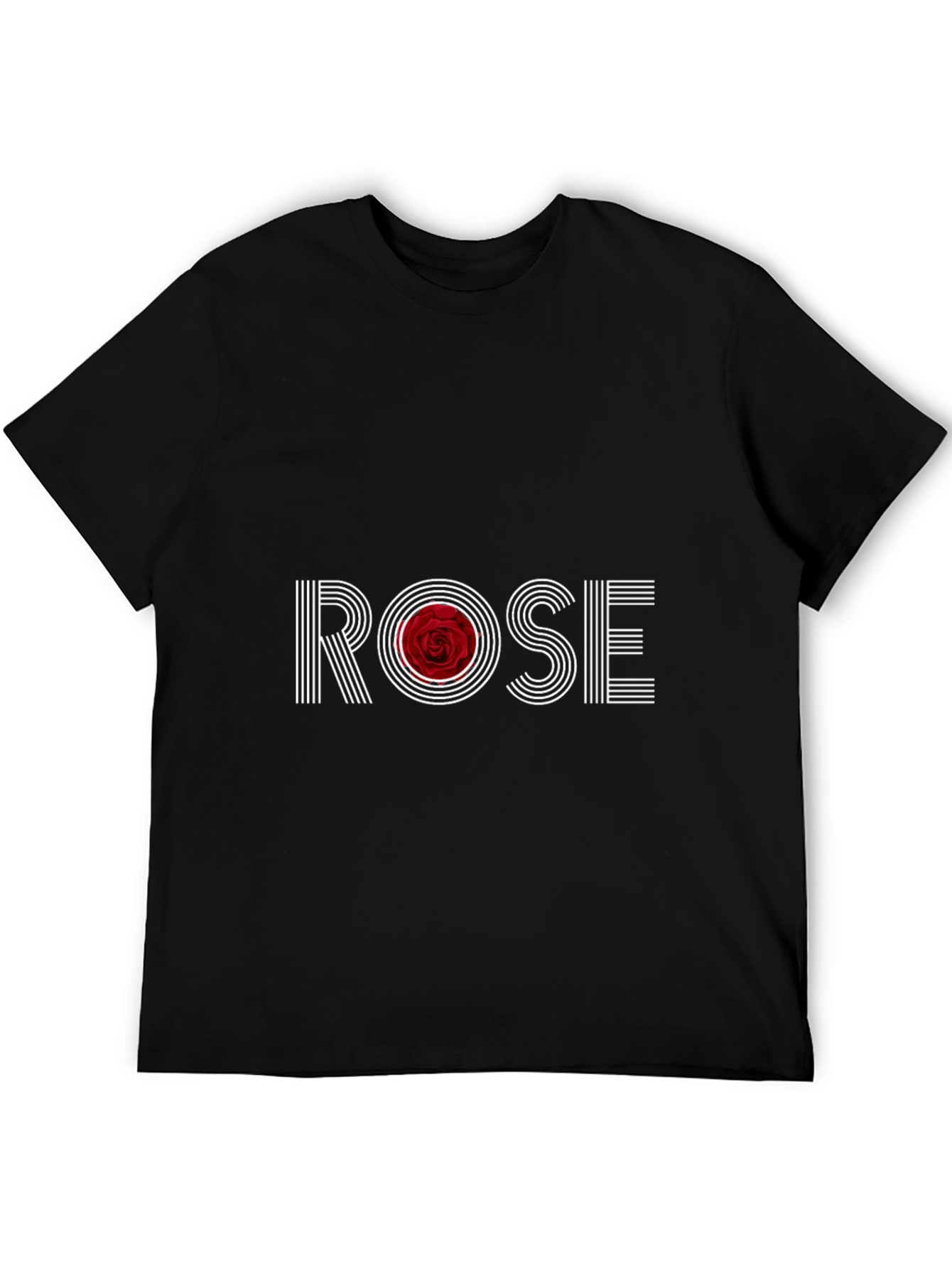ROSE Graphic Tee - Black Cotton T-Shirt