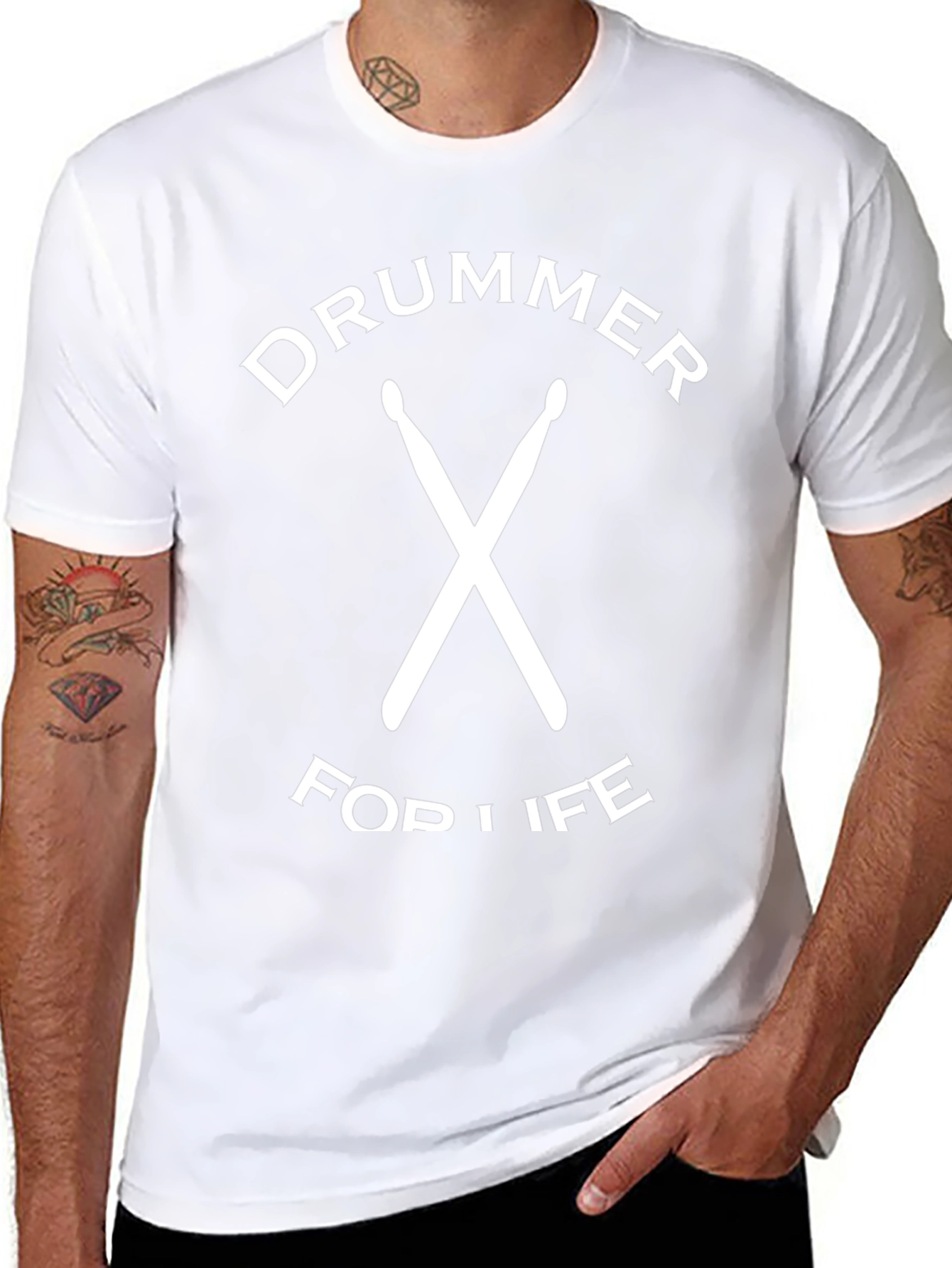 Drummer For Life Black T-Shirt