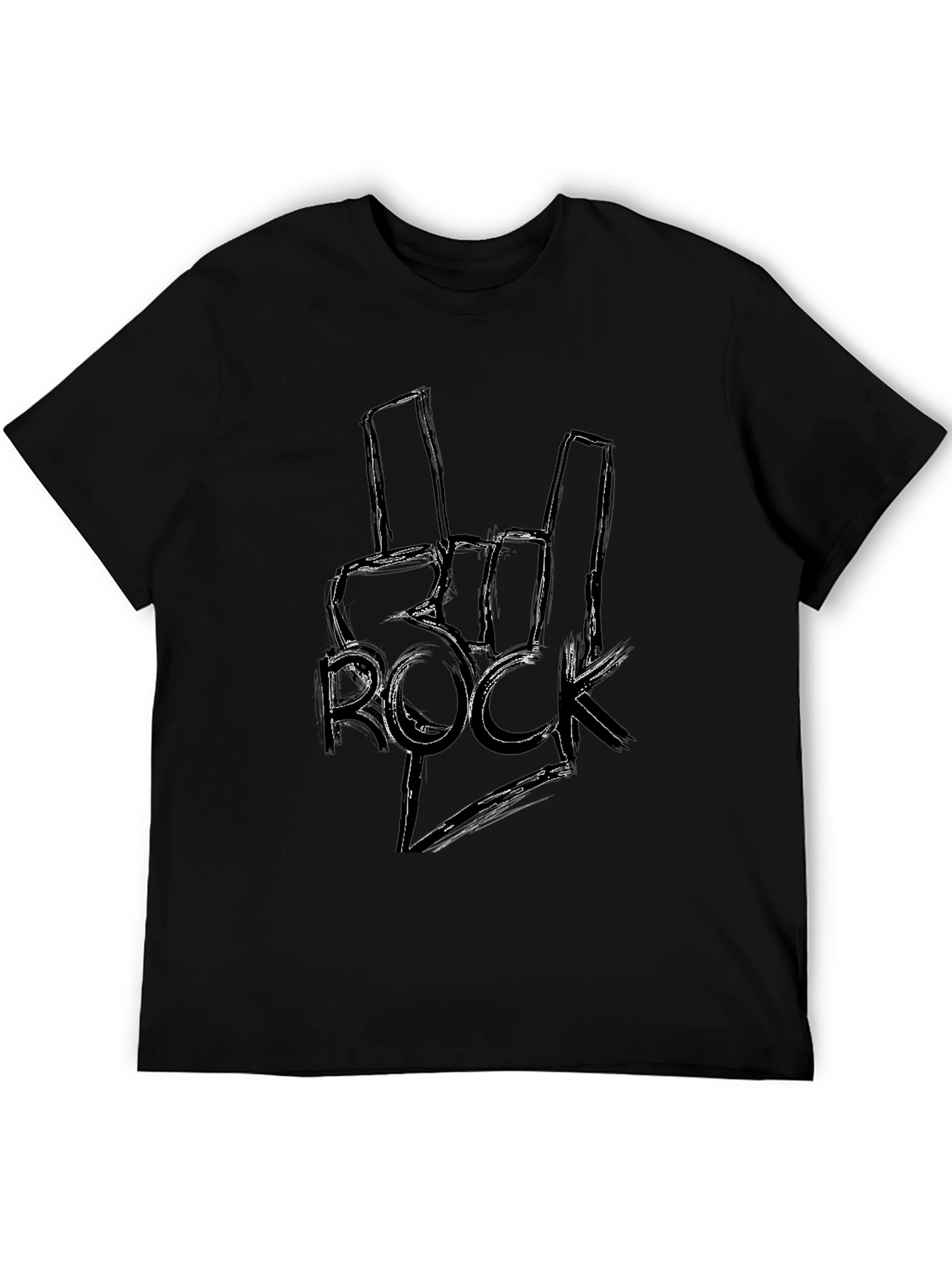 Rock On Graphic Tee - Black