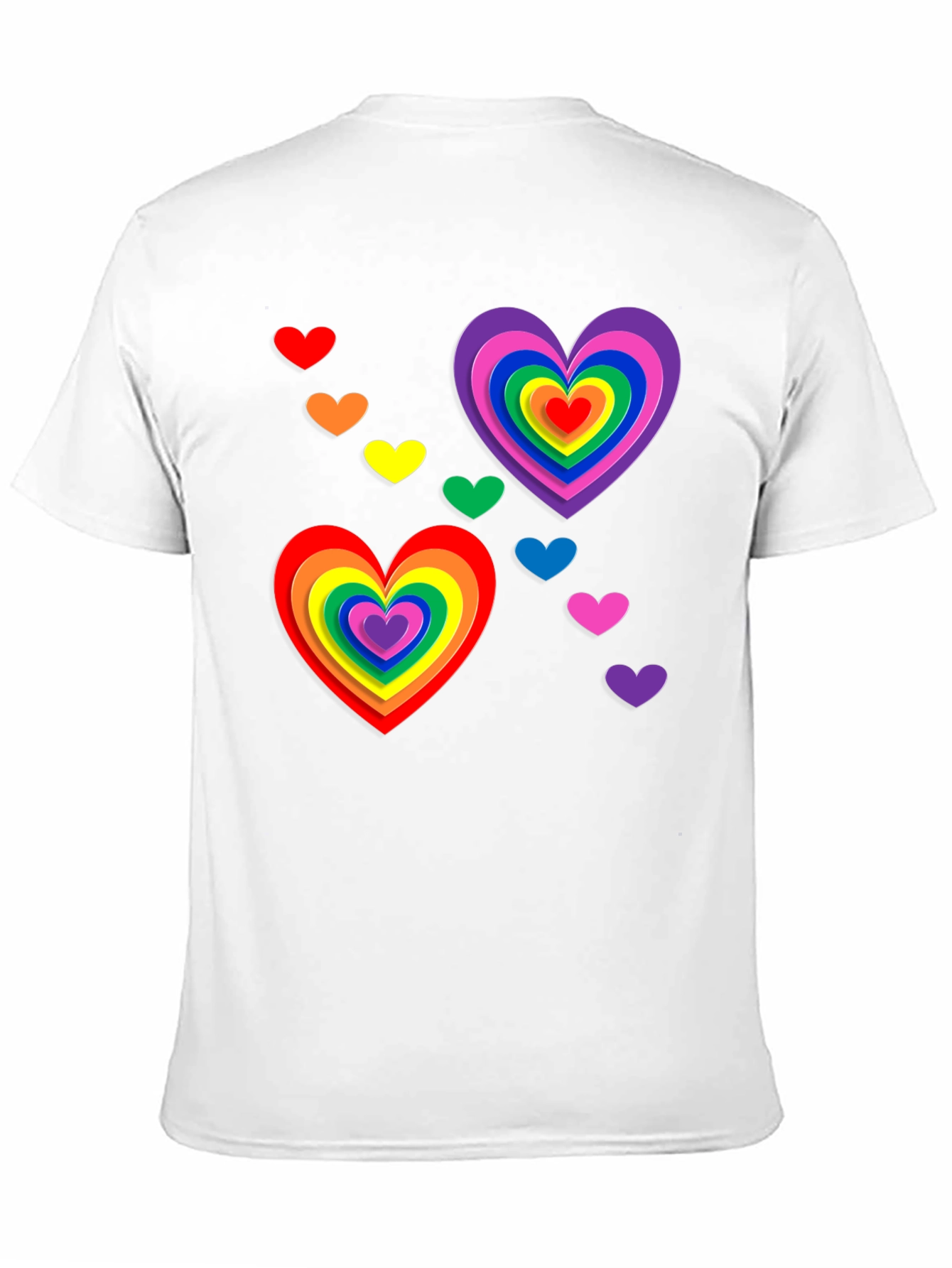 Rainbow Hearts Graphic Tee - Pride Month T-Shirt