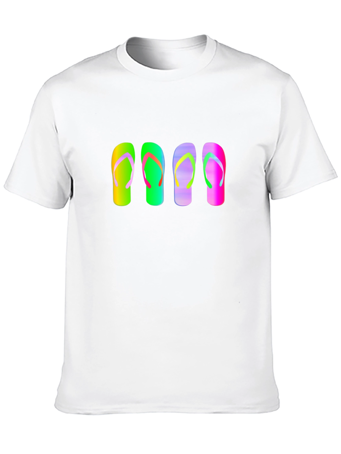 Flip Flop Graphic Tee - Mens Casual Black T-Shirt