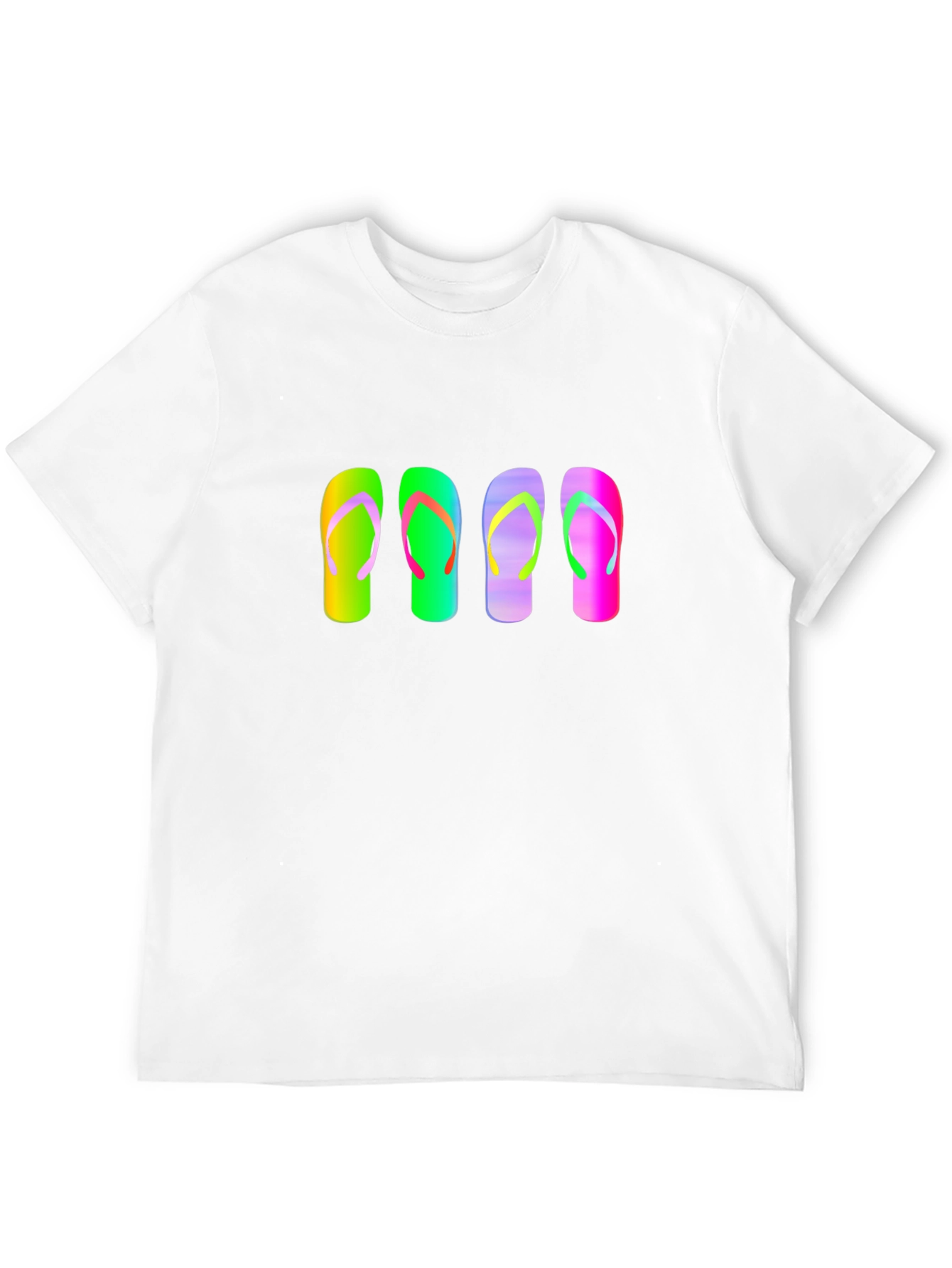 Flip Flop Graphic Tee - Mens Casual Black T-Shirt