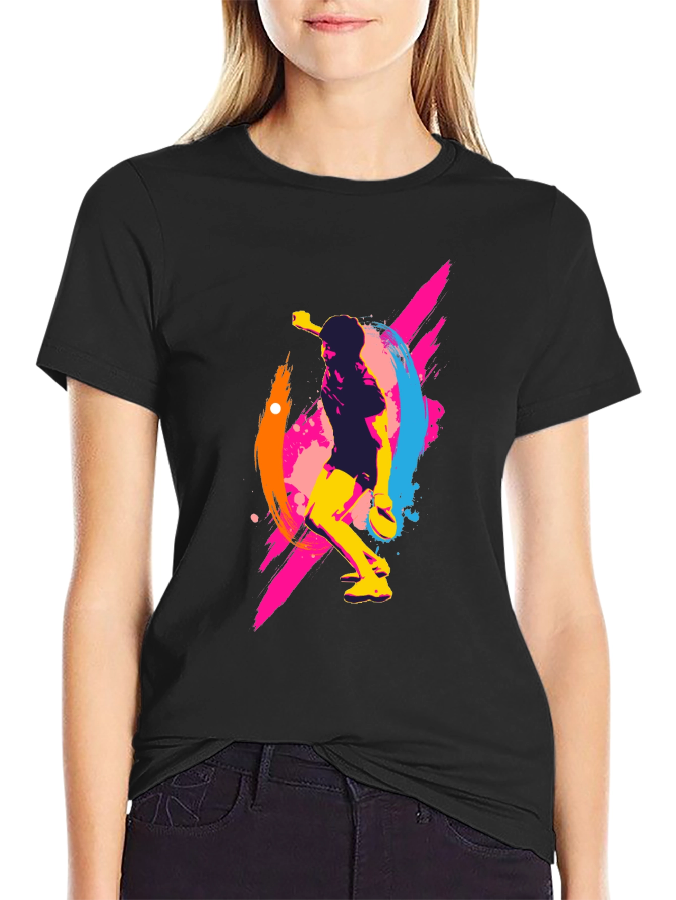 Vibrant Table Tennis Graphic Tee