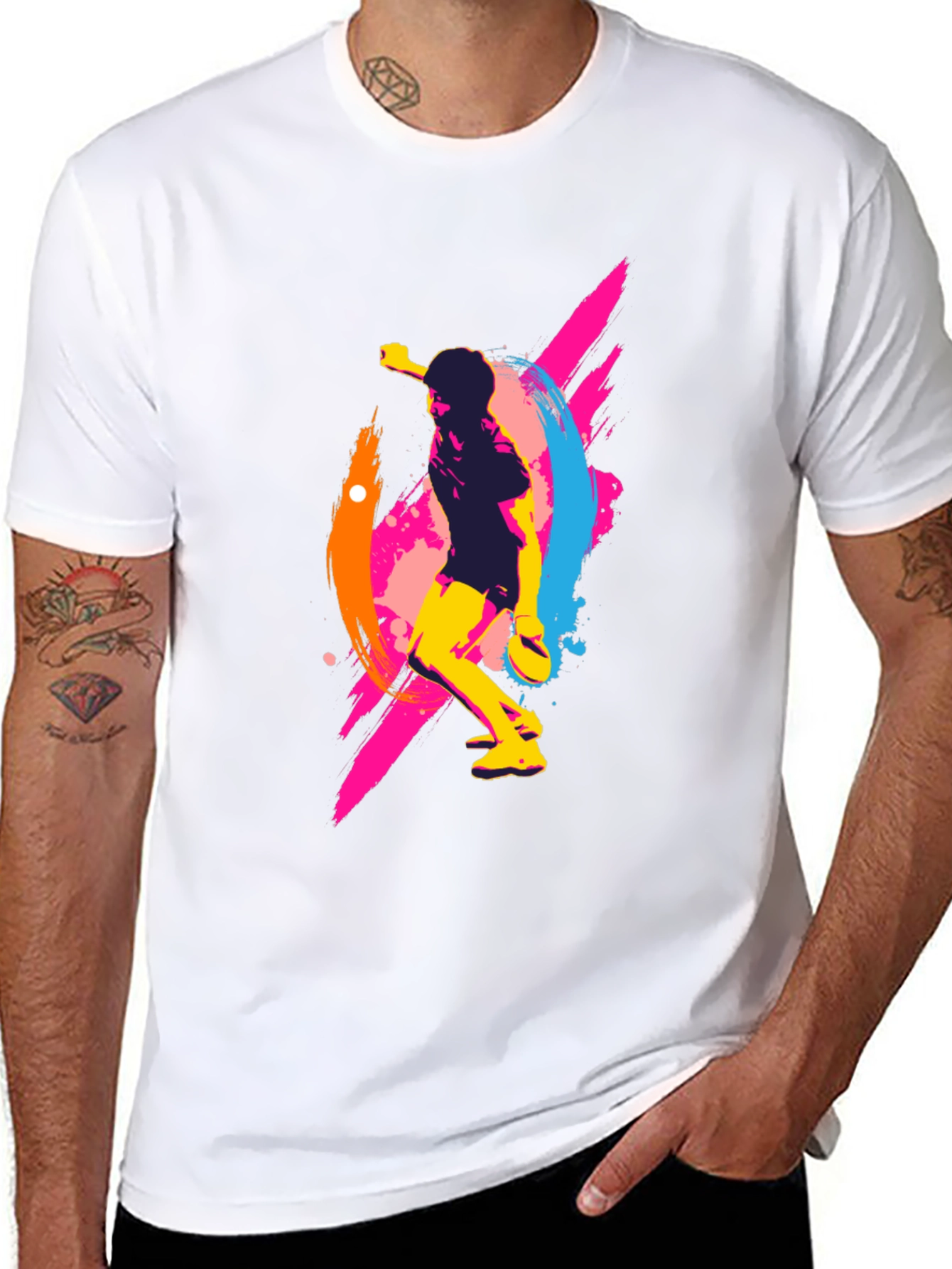 Vibrant Table Tennis Graphic Tee