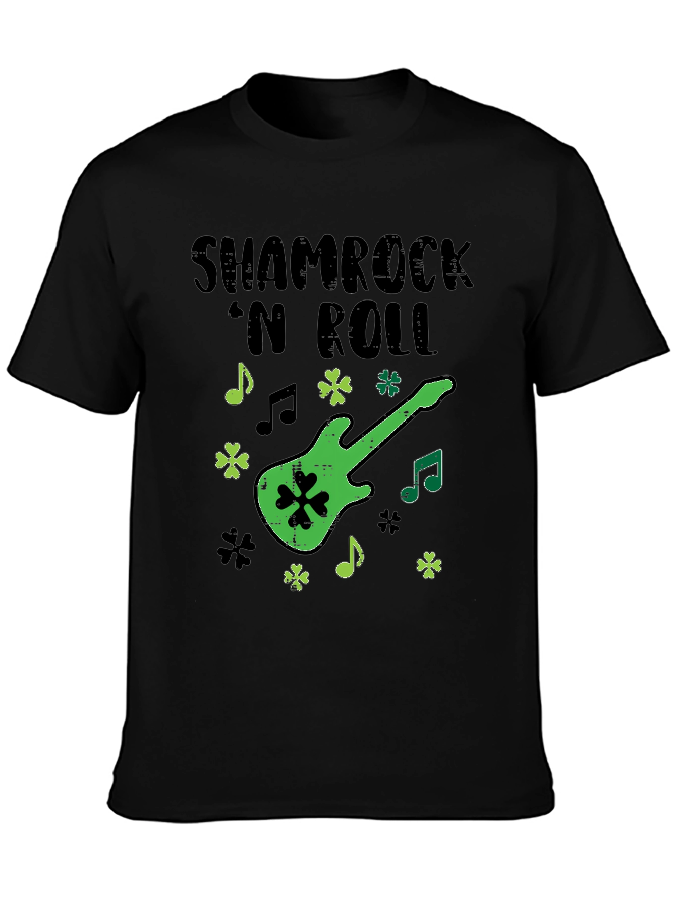 Shamrock N Roll Guitar T-Shirt - St. Patricks Day