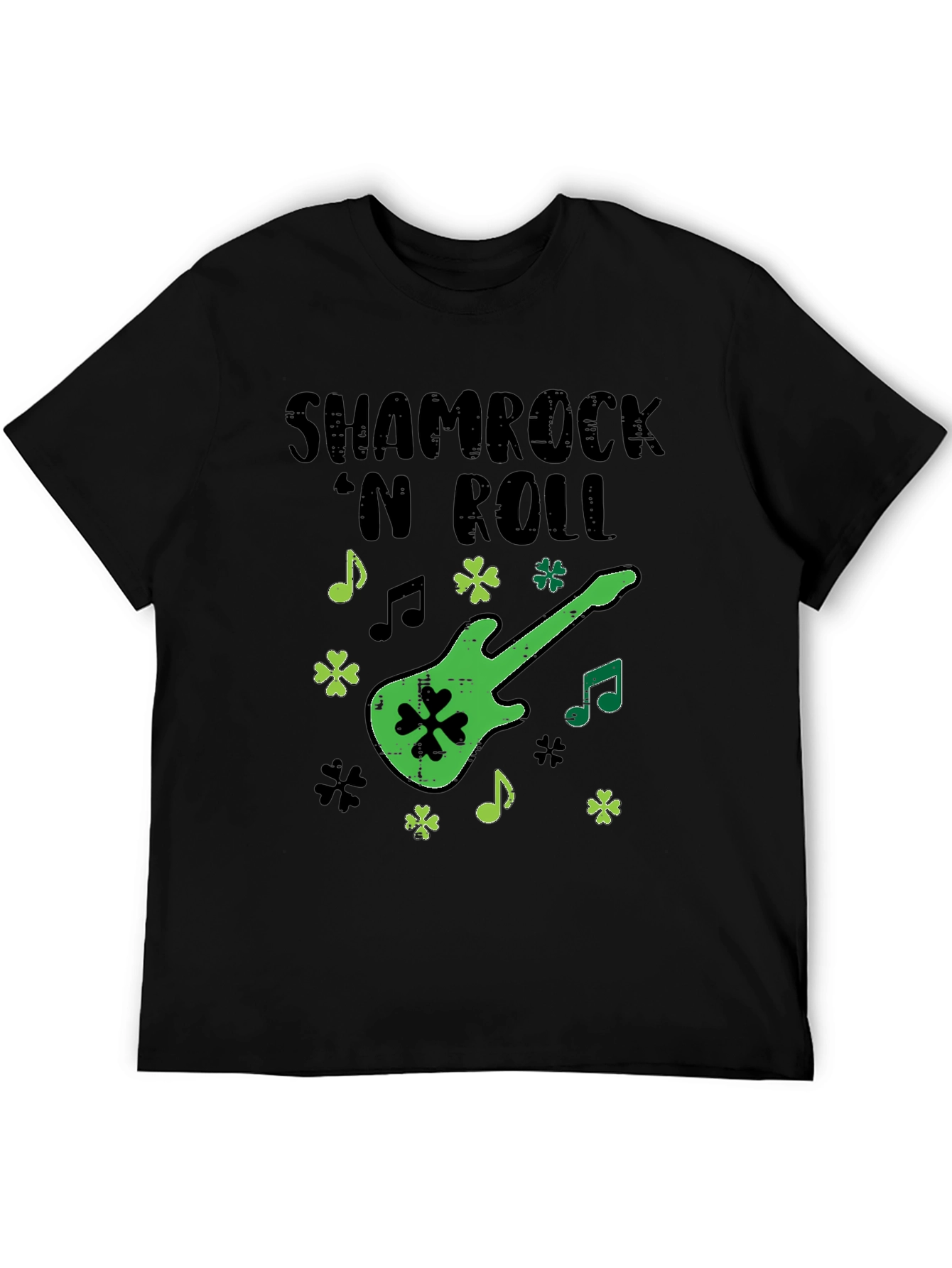Shamrock N Roll Guitar T-Shirt - St. Patricks Day