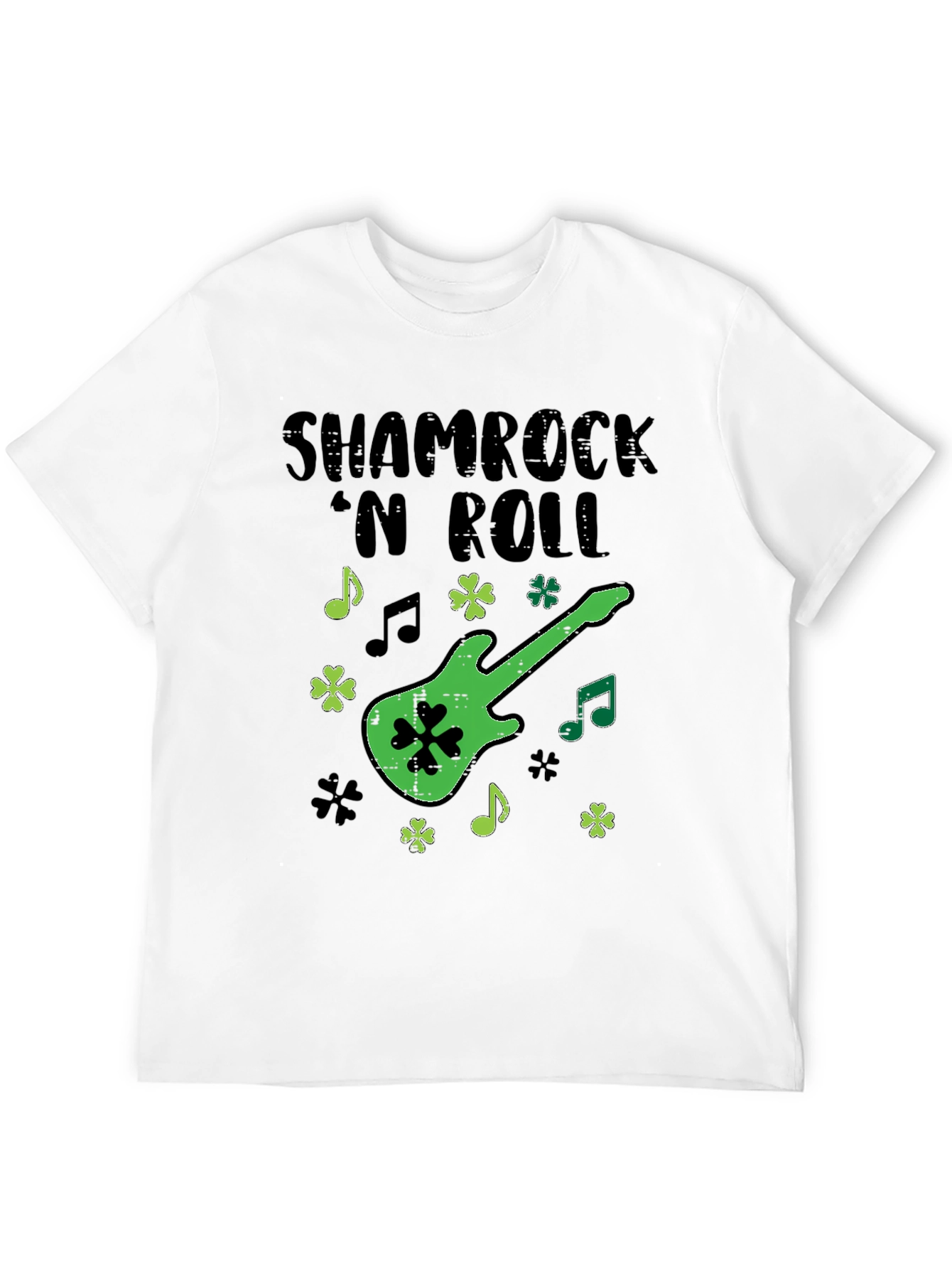 Shamrock N Roll Guitar T-Shirt - St. Patricks Day