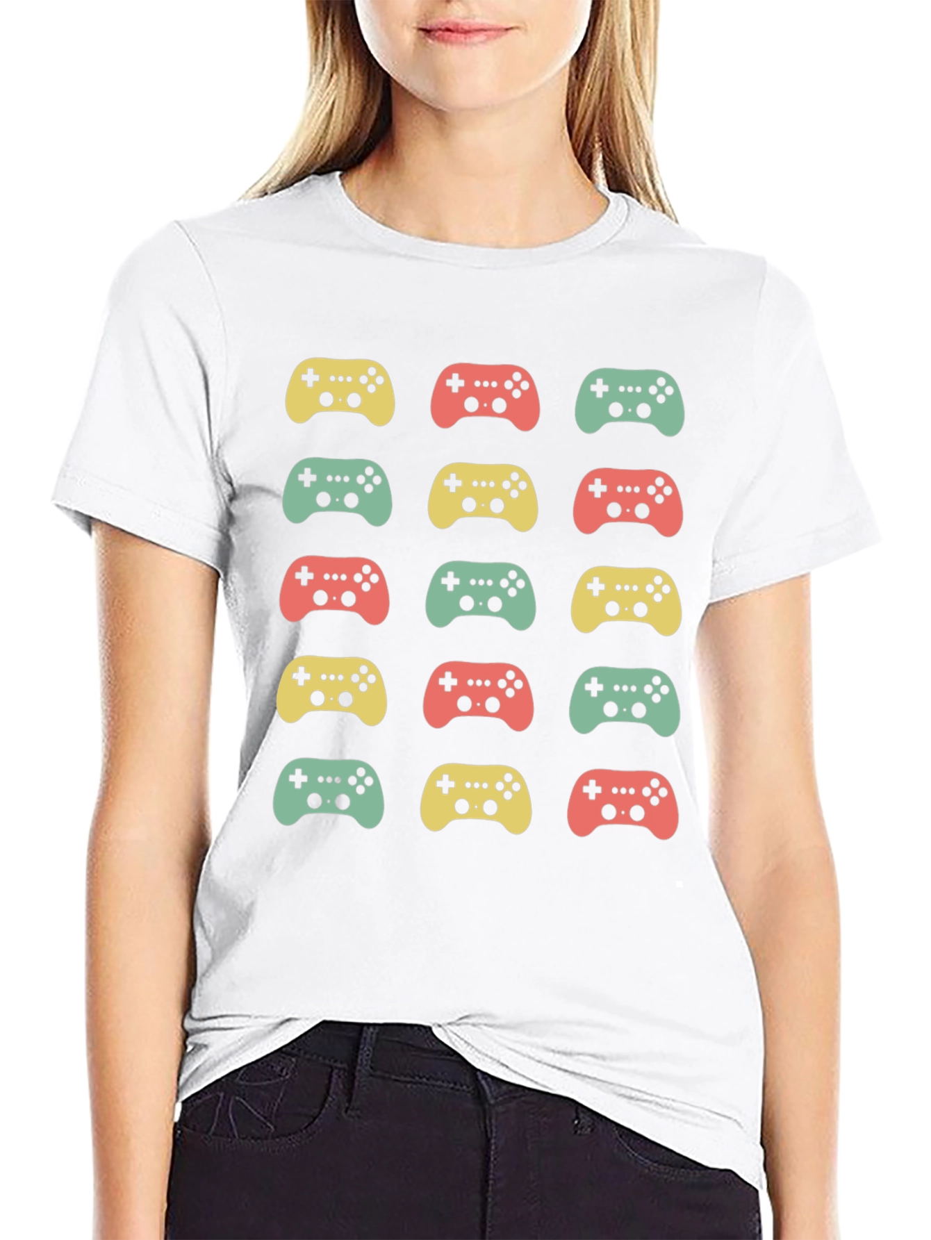 Retro Gaming Controller Pattern T-Shirt