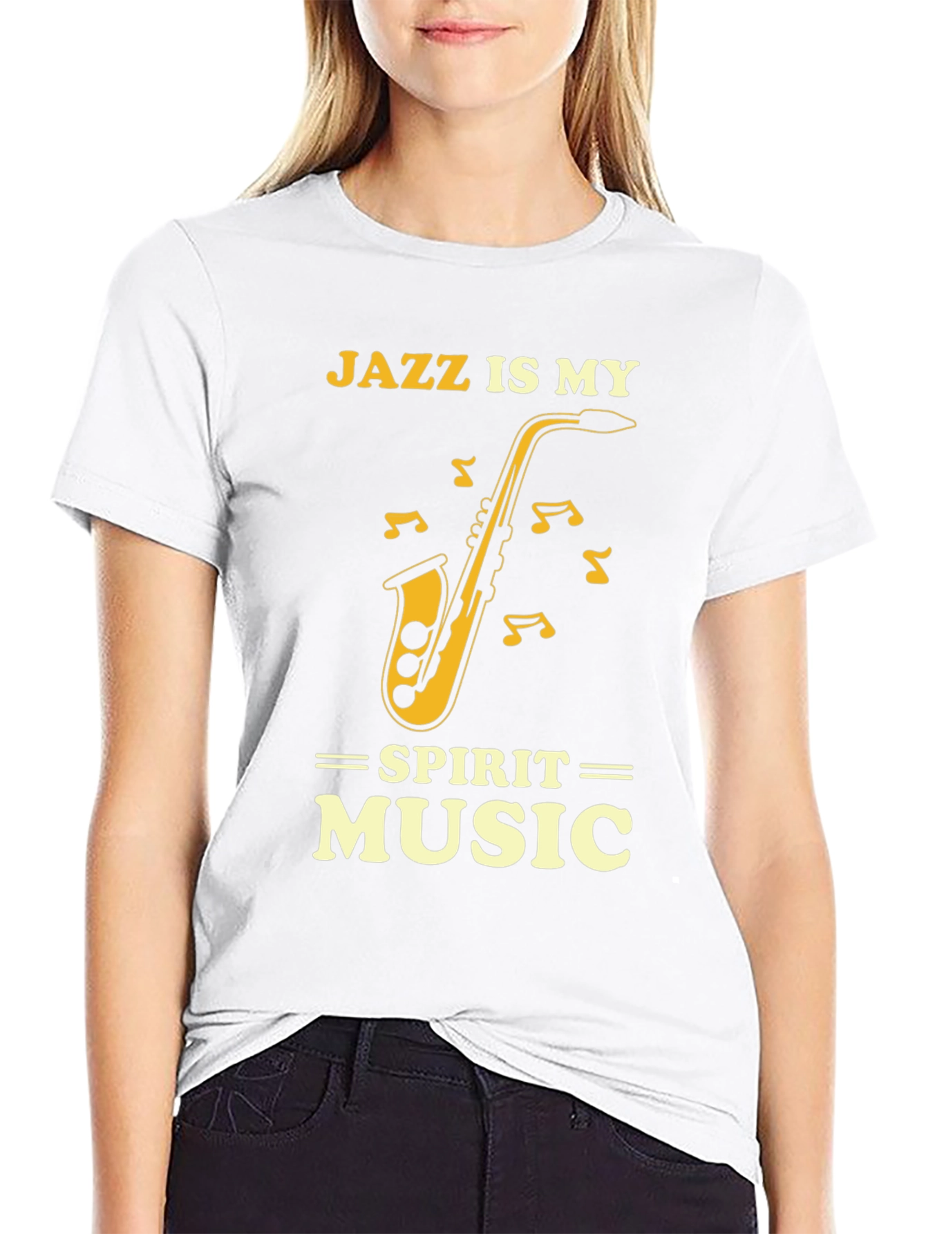 Jazz is My Spirit Music Saxophone Graphic Tee