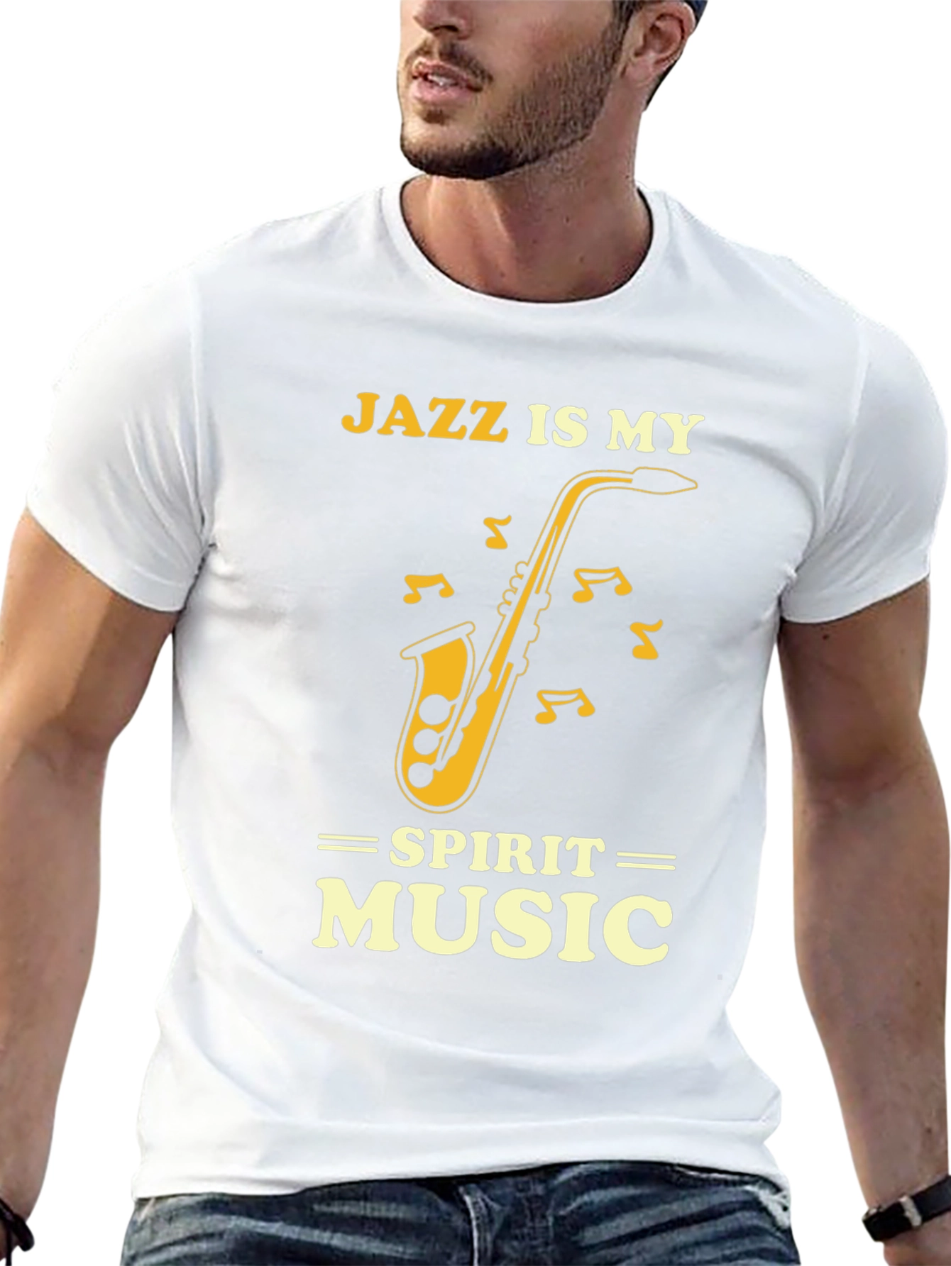 Jazz is My Spirit Music Saxophone Graphic Tee