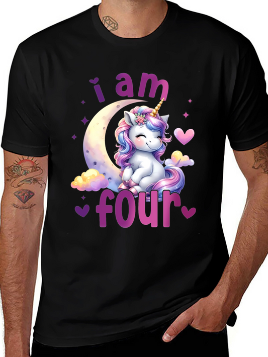 Unicorn Fourth Birthday T-Shirt