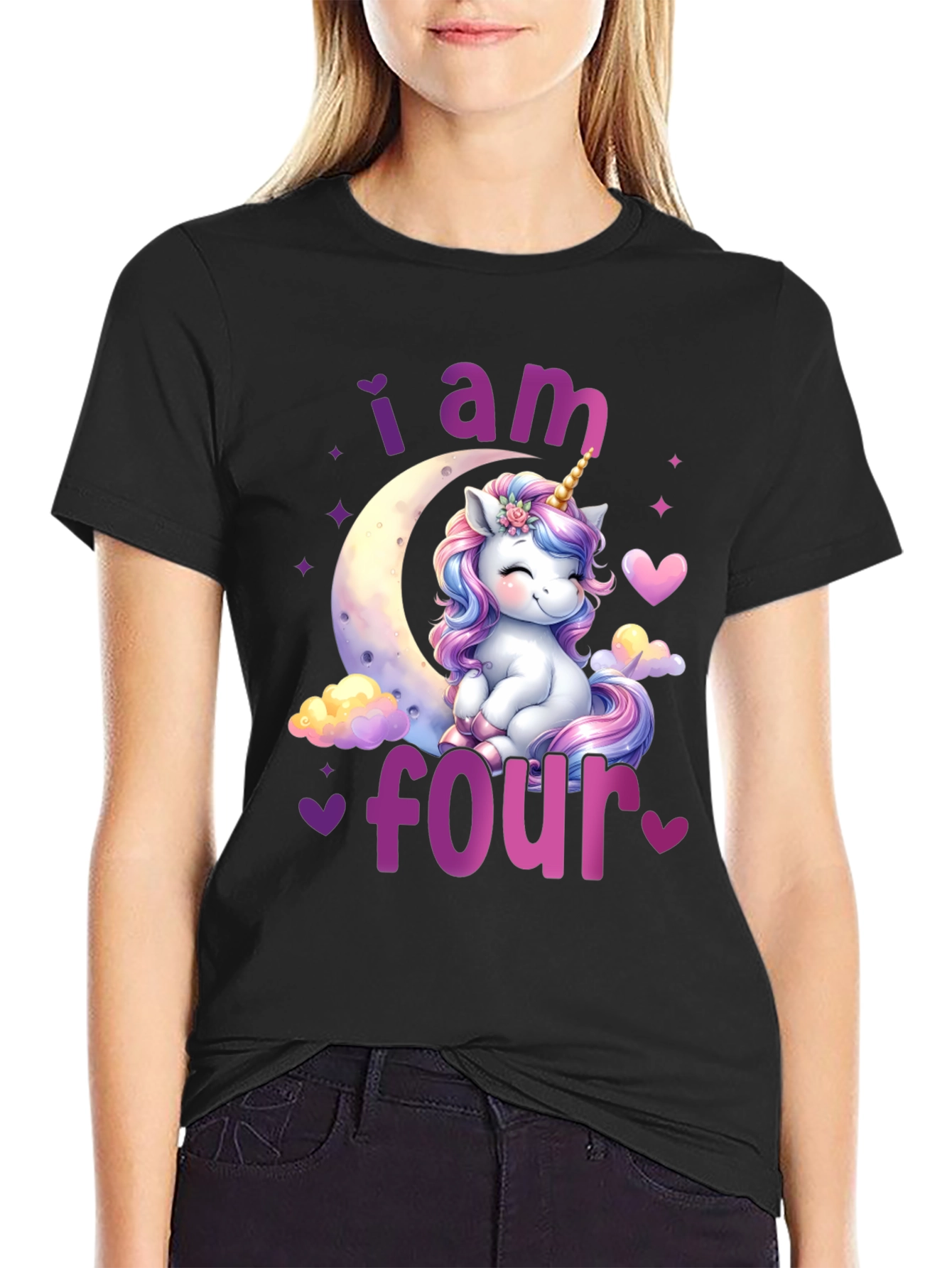 Unicorn Fourth Birthday T-Shirt