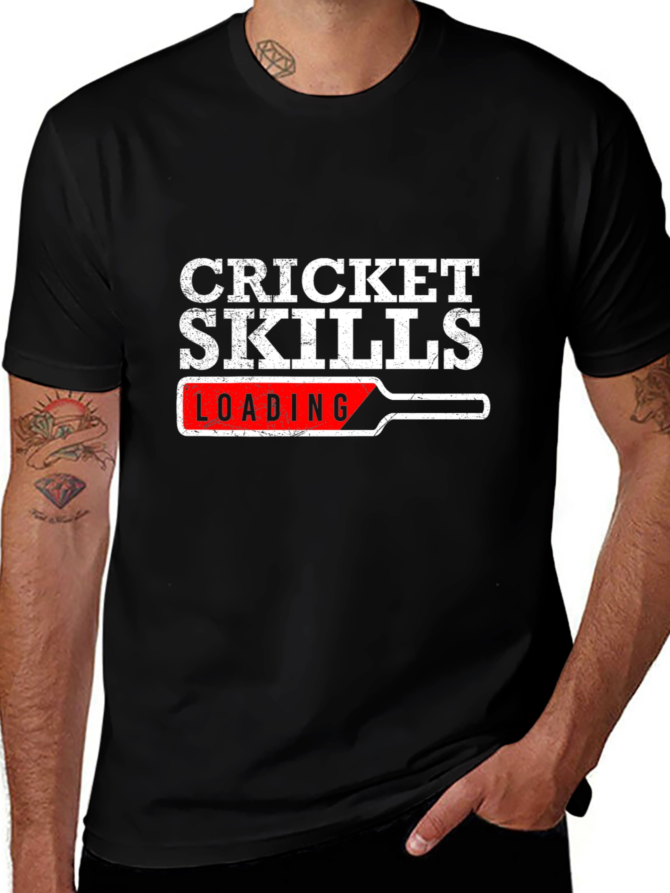 Cricket Skills Loading Funny Graphic T-Shirt