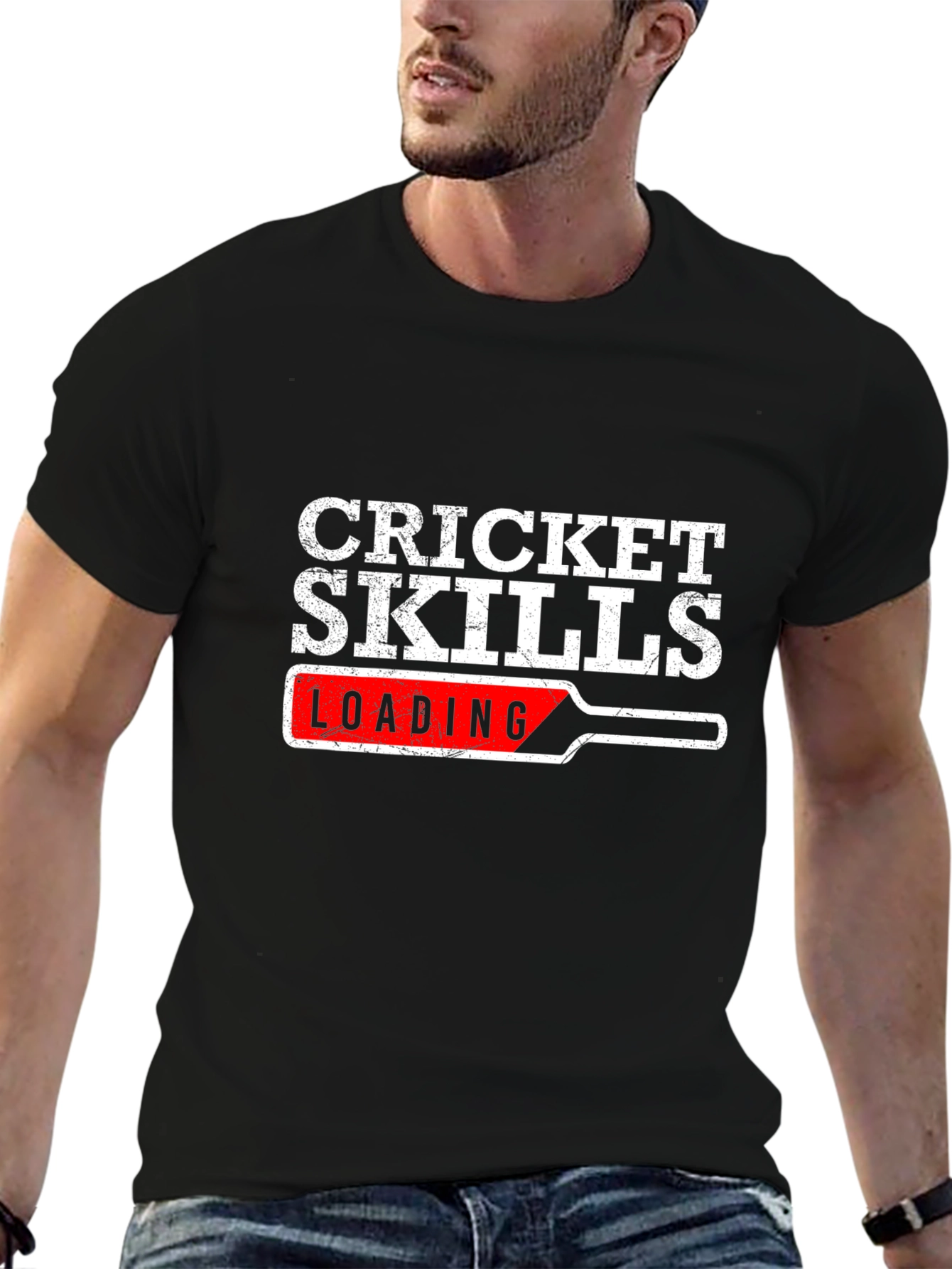 Cricket Skills Loading Funny Graphic T-Shirt