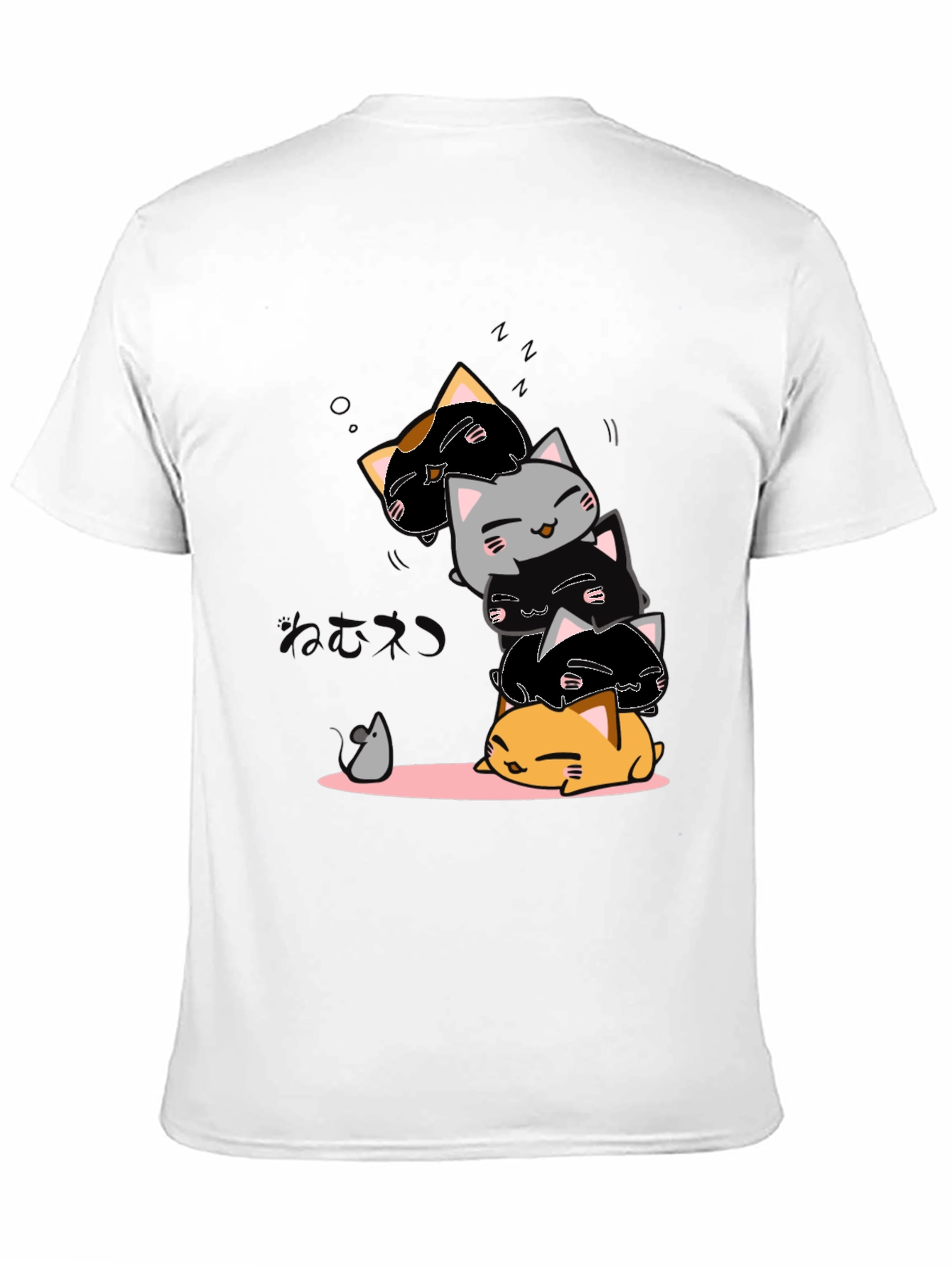 Cute Cats Stack T-Shirt - Kawaii Style Tee