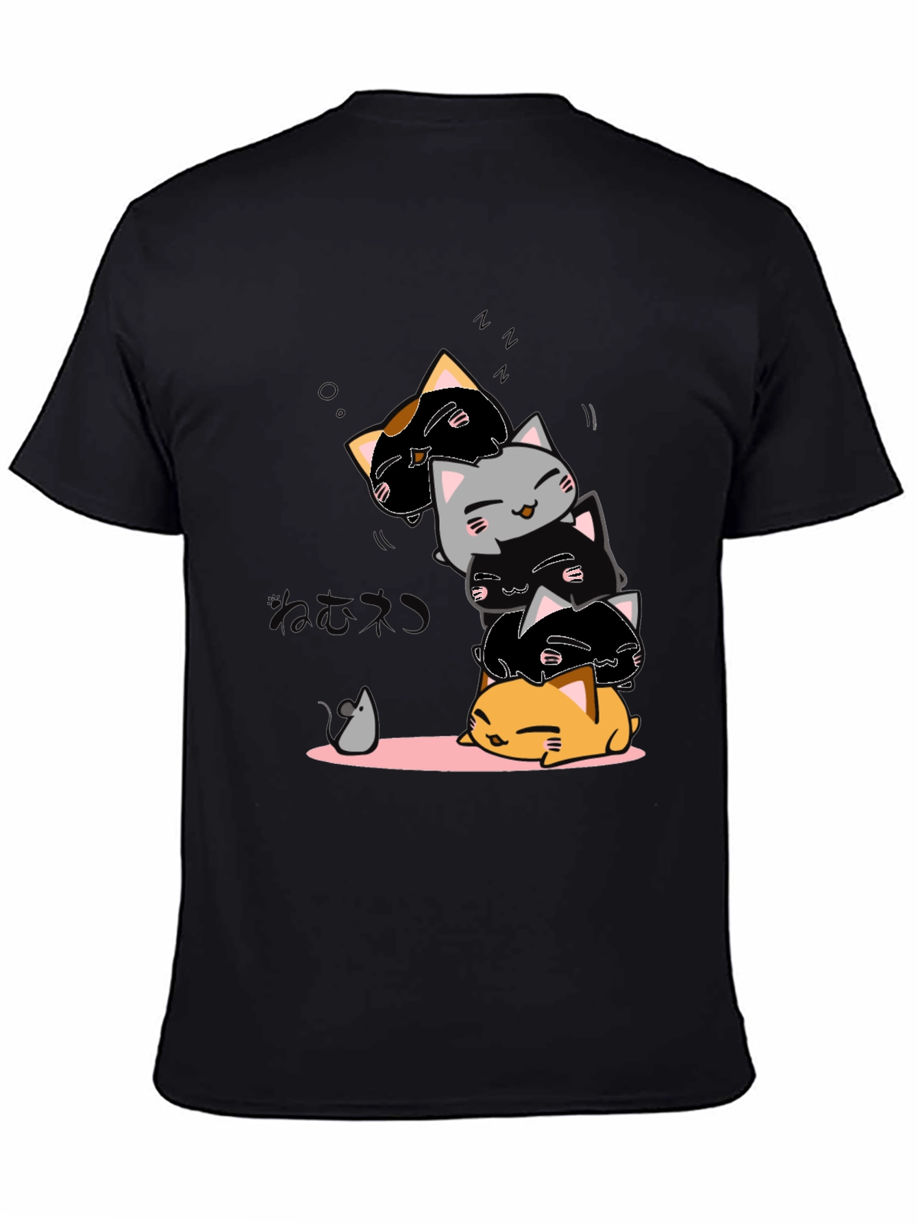 Cute Cats Stack T-Shirt - Kawaii Style Tee