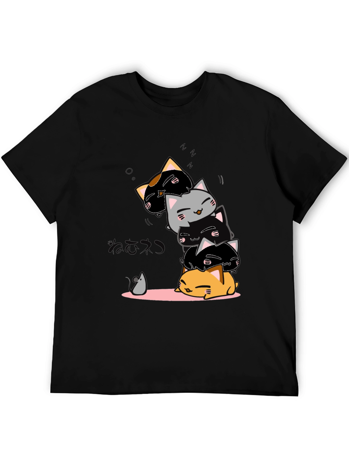Cute Cats Stack T-Shirt - Kawaii Style Tee