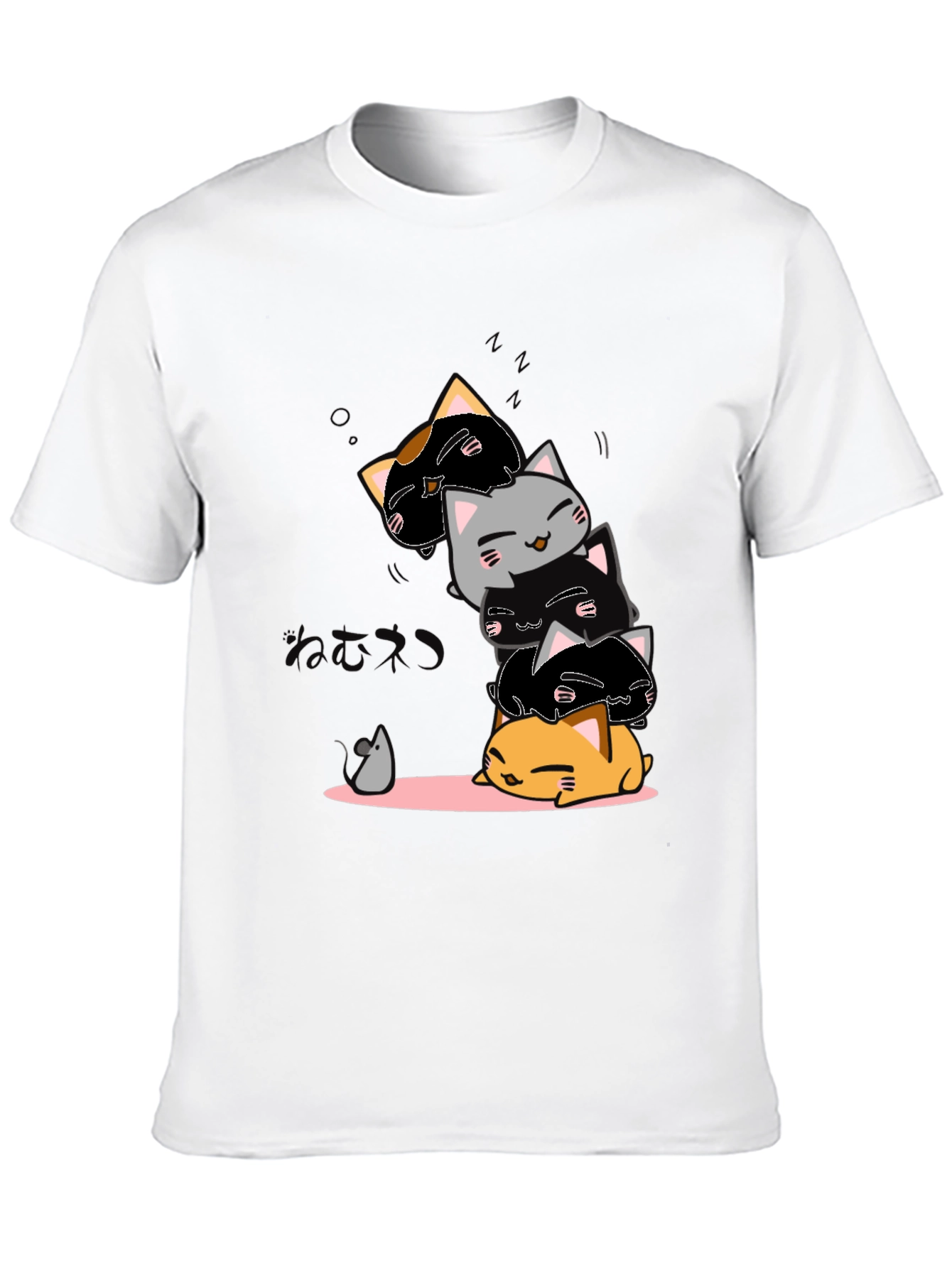 Cute Cats Stack T-Shirt - Kawaii Style Tee