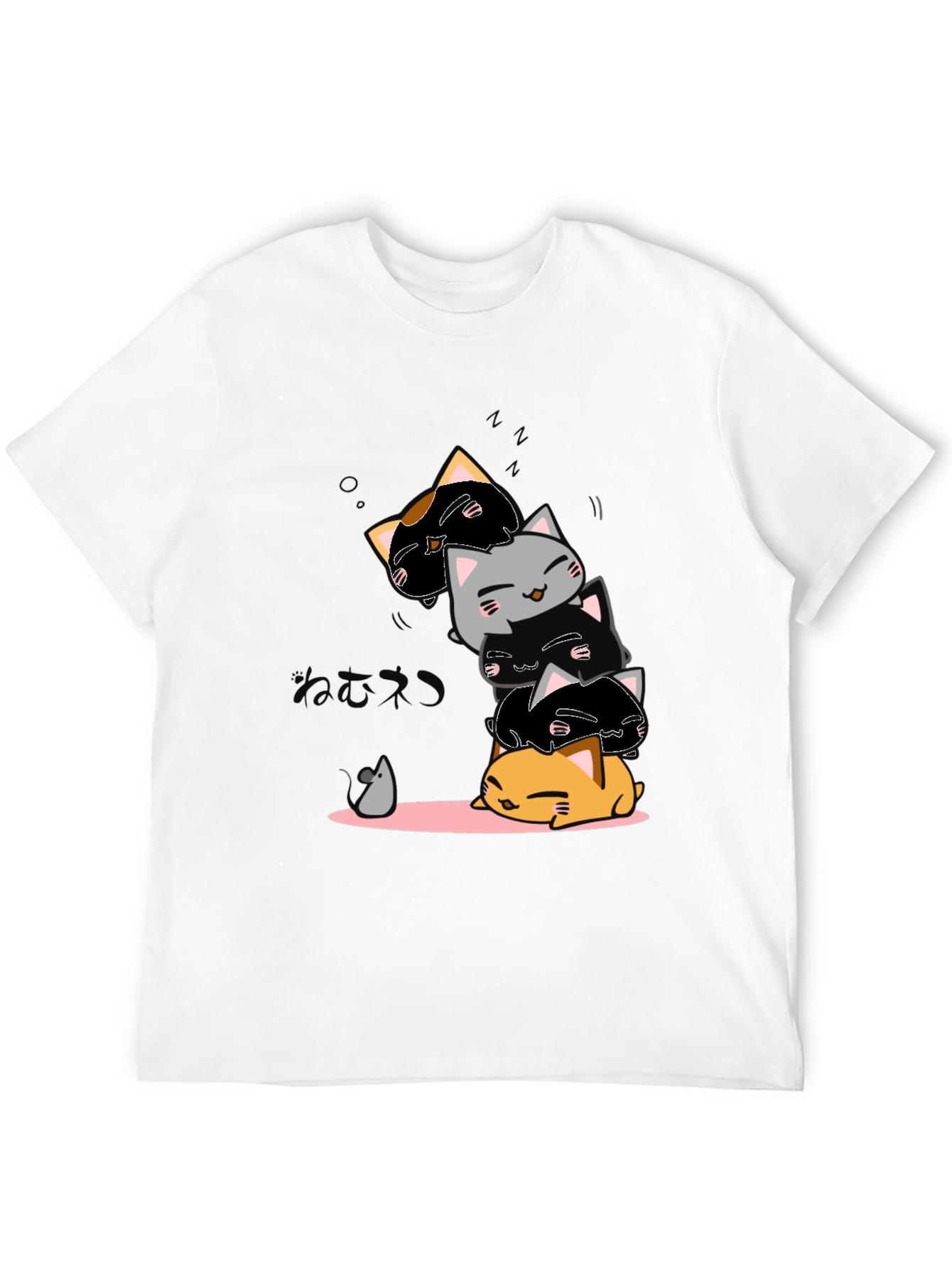 Cute Cats Stack T-Shirt - Kawaii Style Tee