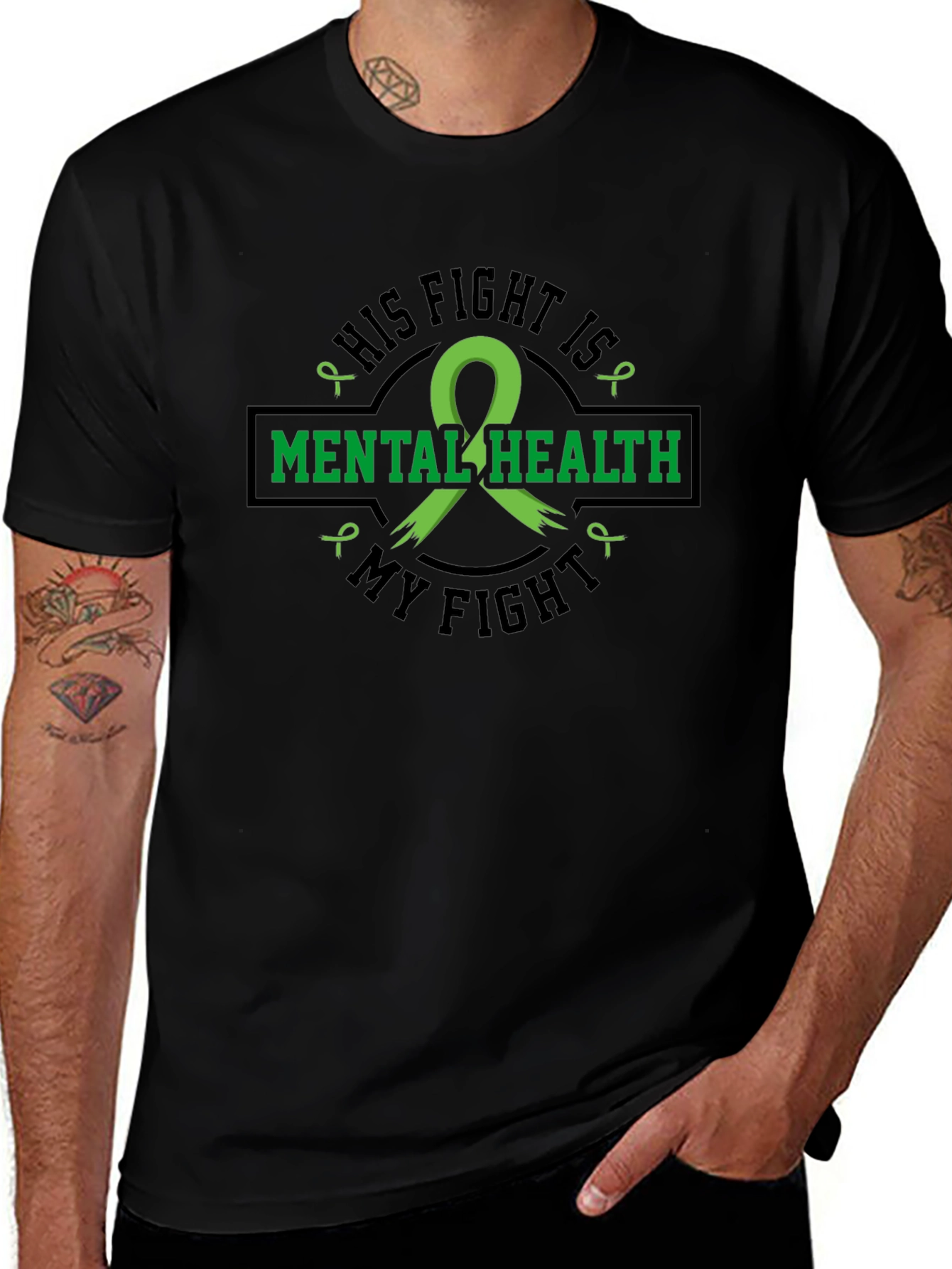 Mental Health Awareness T-Shirt: His Fight Is My Fight