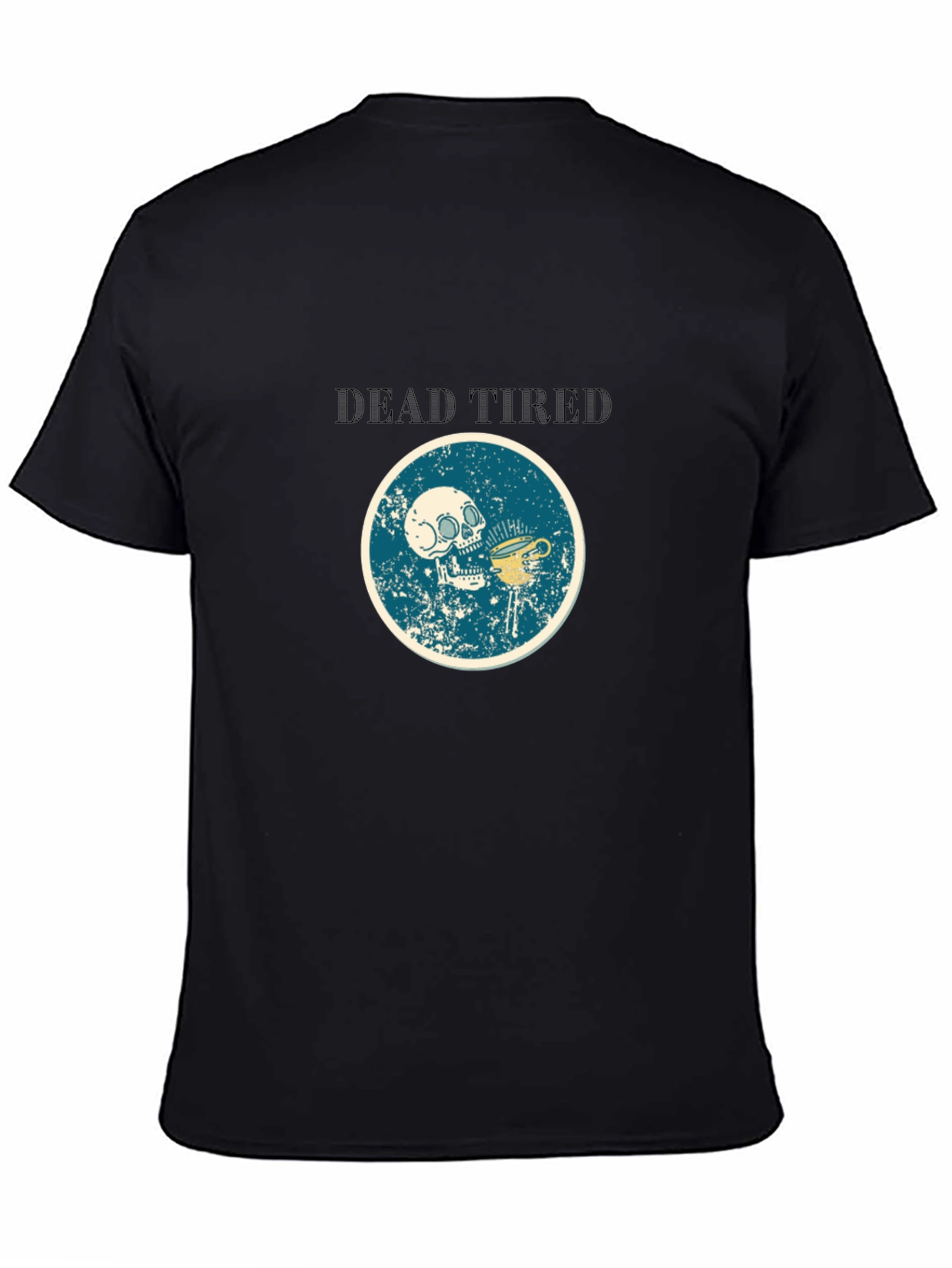 Dead Tired Skull & Coffee Graphic T-Shirt
