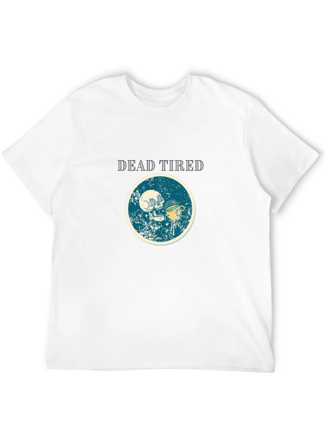 Dead Tired Skull & Coffee Graphic T-Shirt