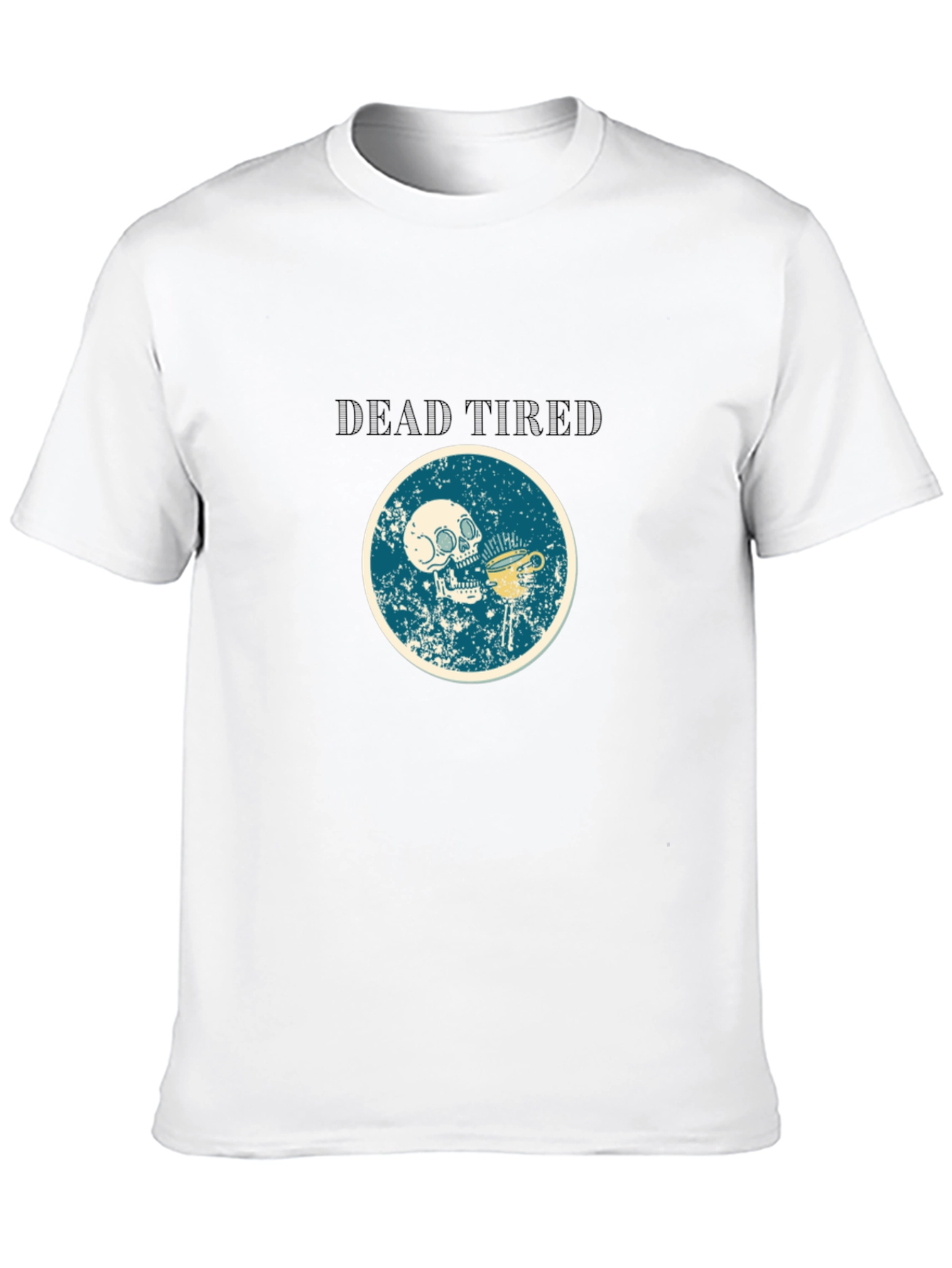 Dead Tired Skull & Coffee Graphic T-Shirt