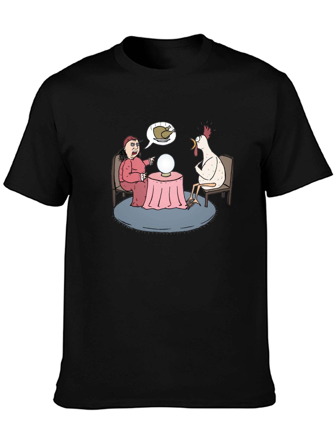 Funny Chicken Fortune Teller Graphic T-Shirt