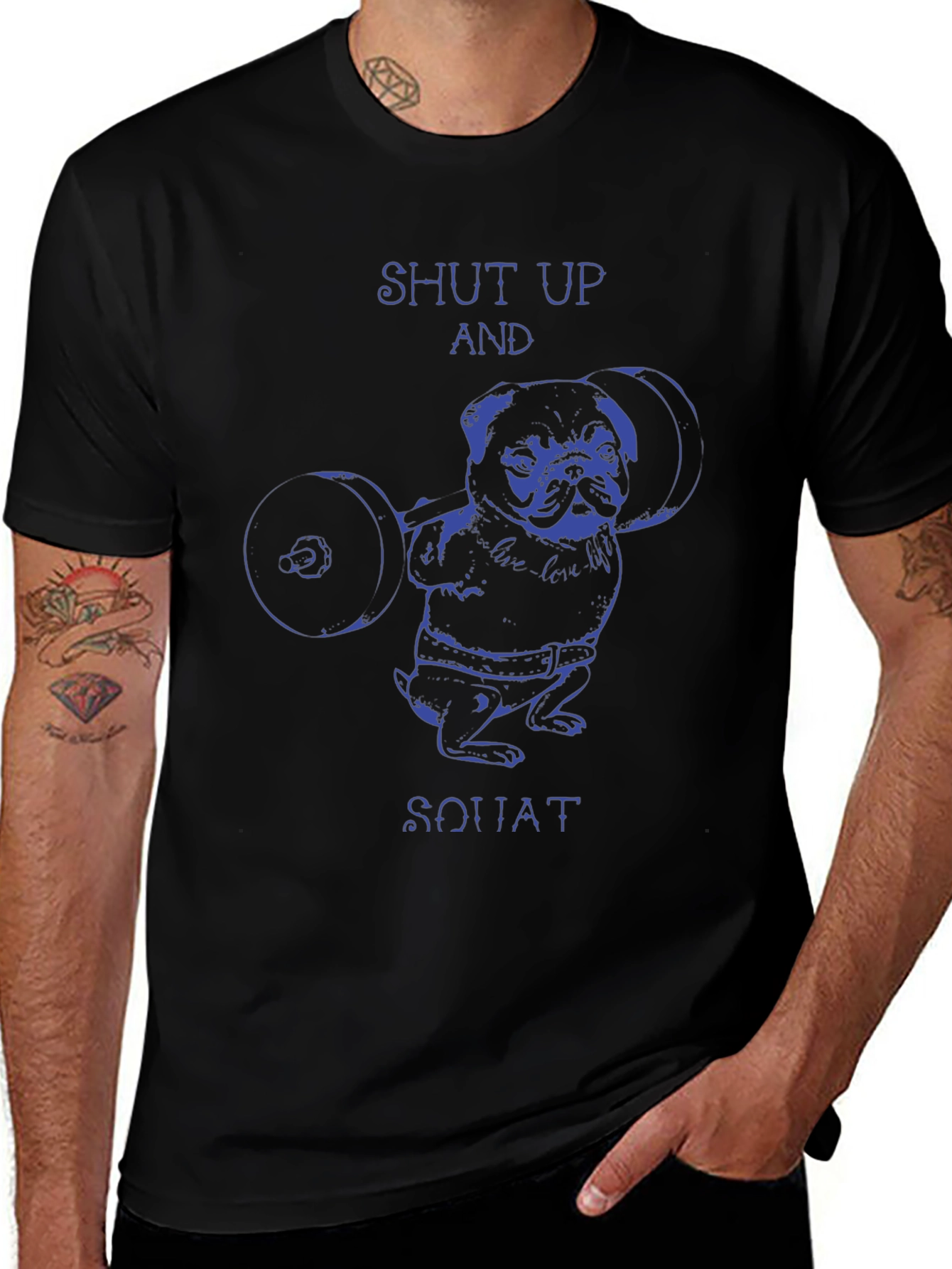 Shut Up And Squat Pug T-Shirt