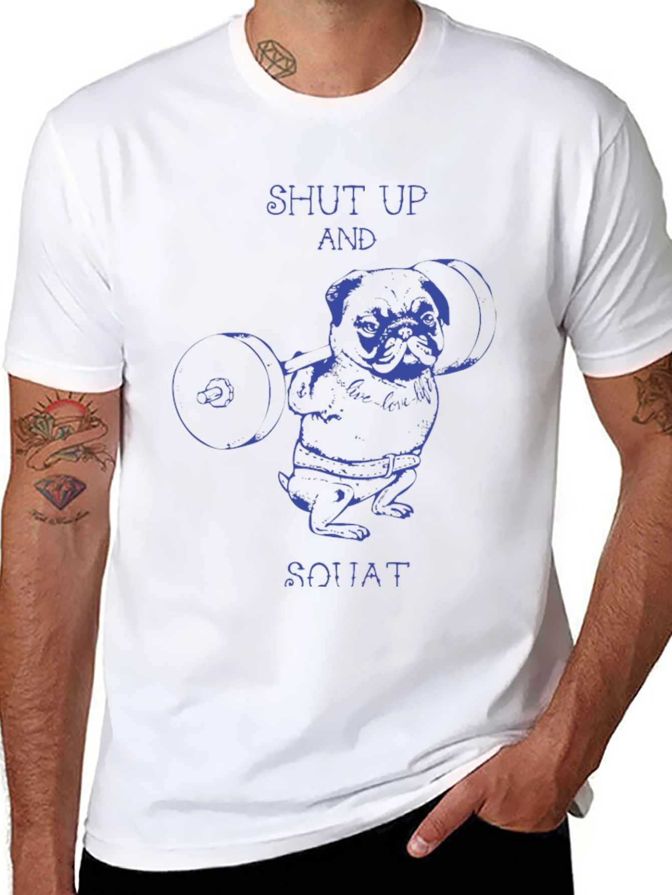 Shut Up And Squat Pug T-Shirt