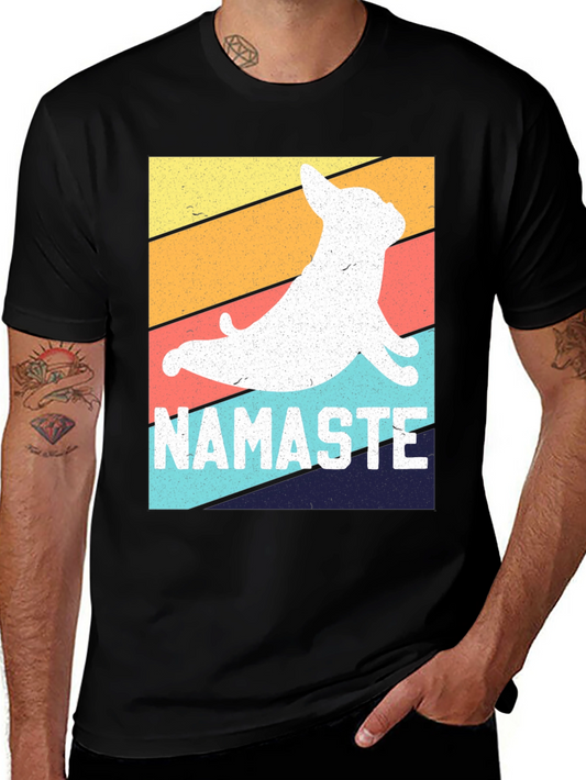 Namaste Dog Graphic Tee - Yoga Dog Lover T-Shirt