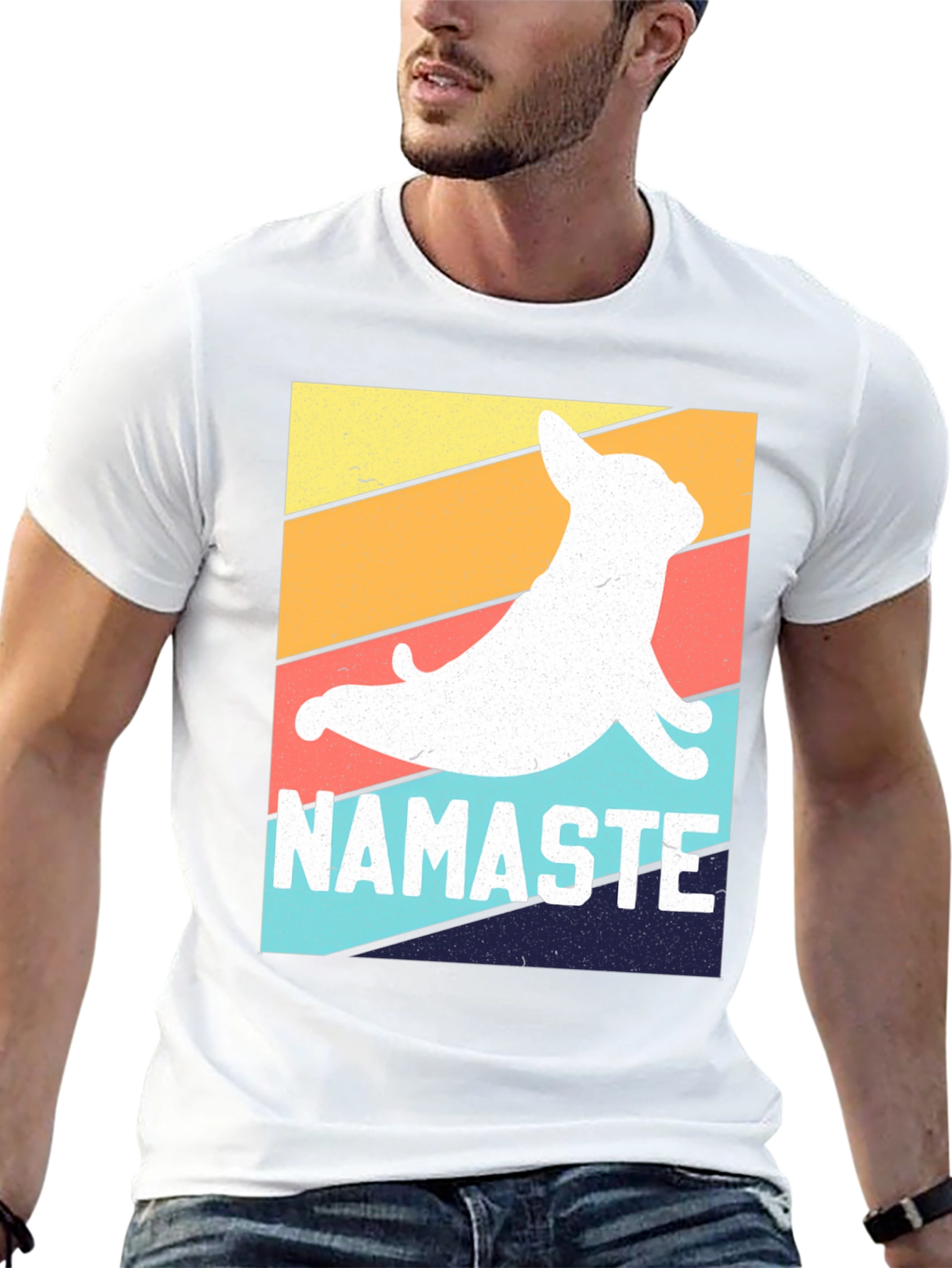 Namaste Dog Graphic Tee - Yoga Dog Lover T-Shirt