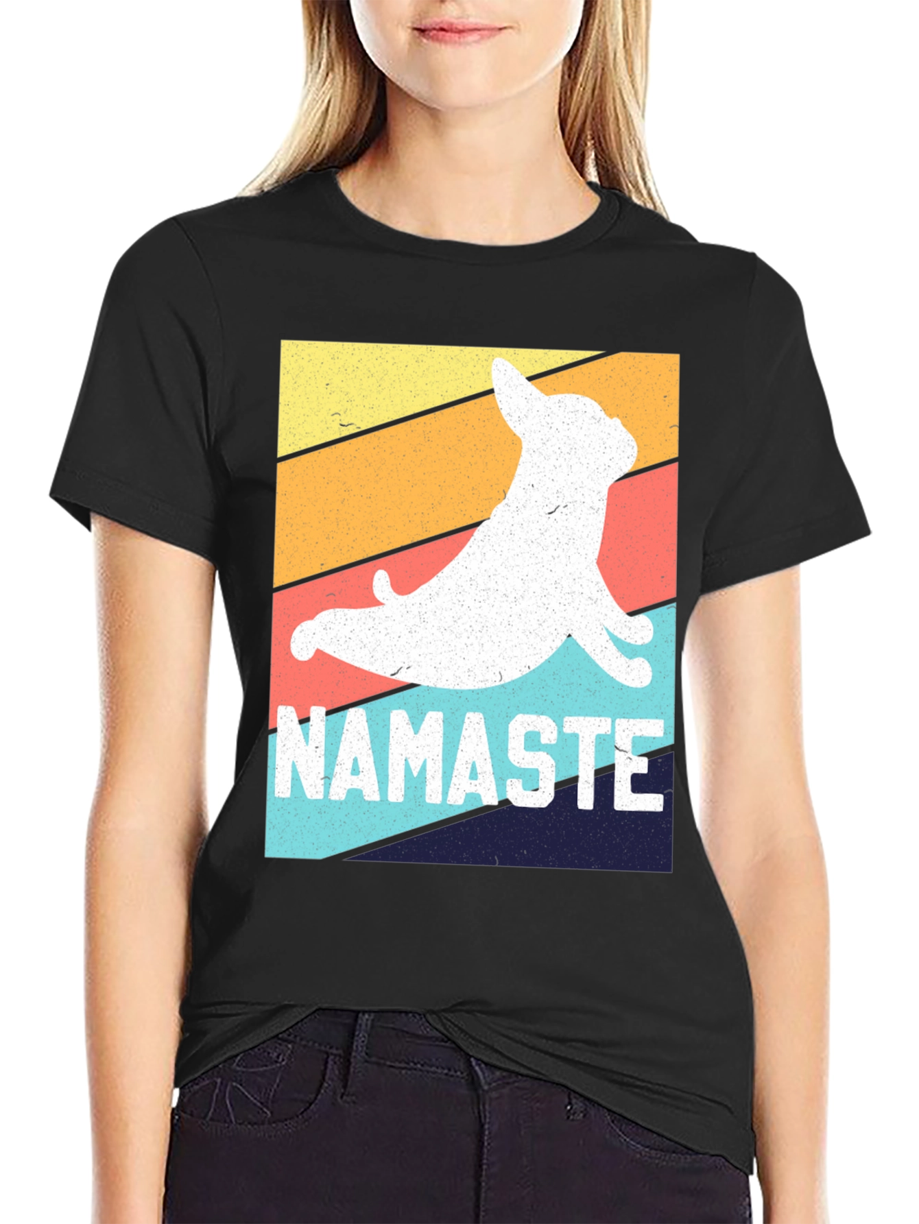 Namaste Dog Graphic Tee - Yoga Dog Lover T-Shirt