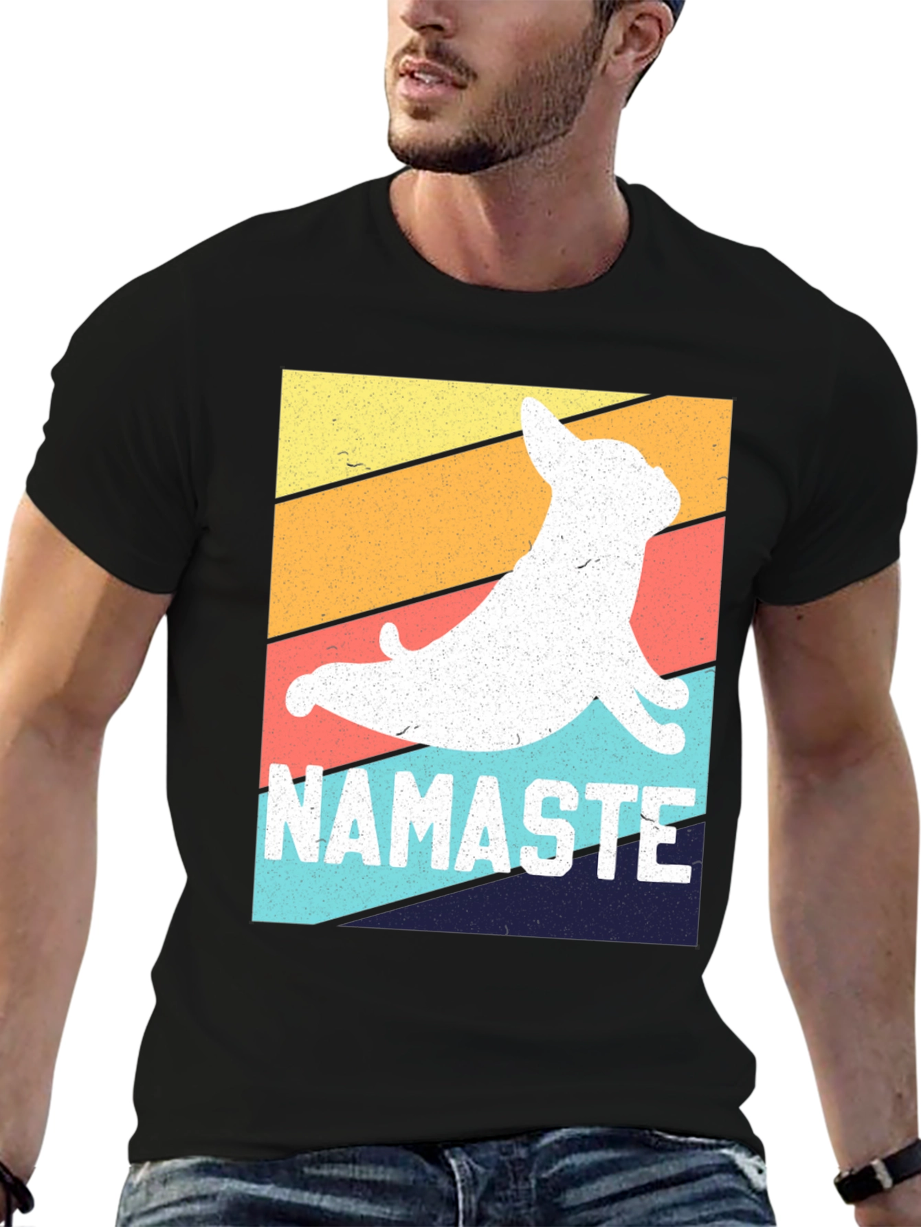Namaste Dog Graphic Tee - Yoga Dog Lover T-Shirt